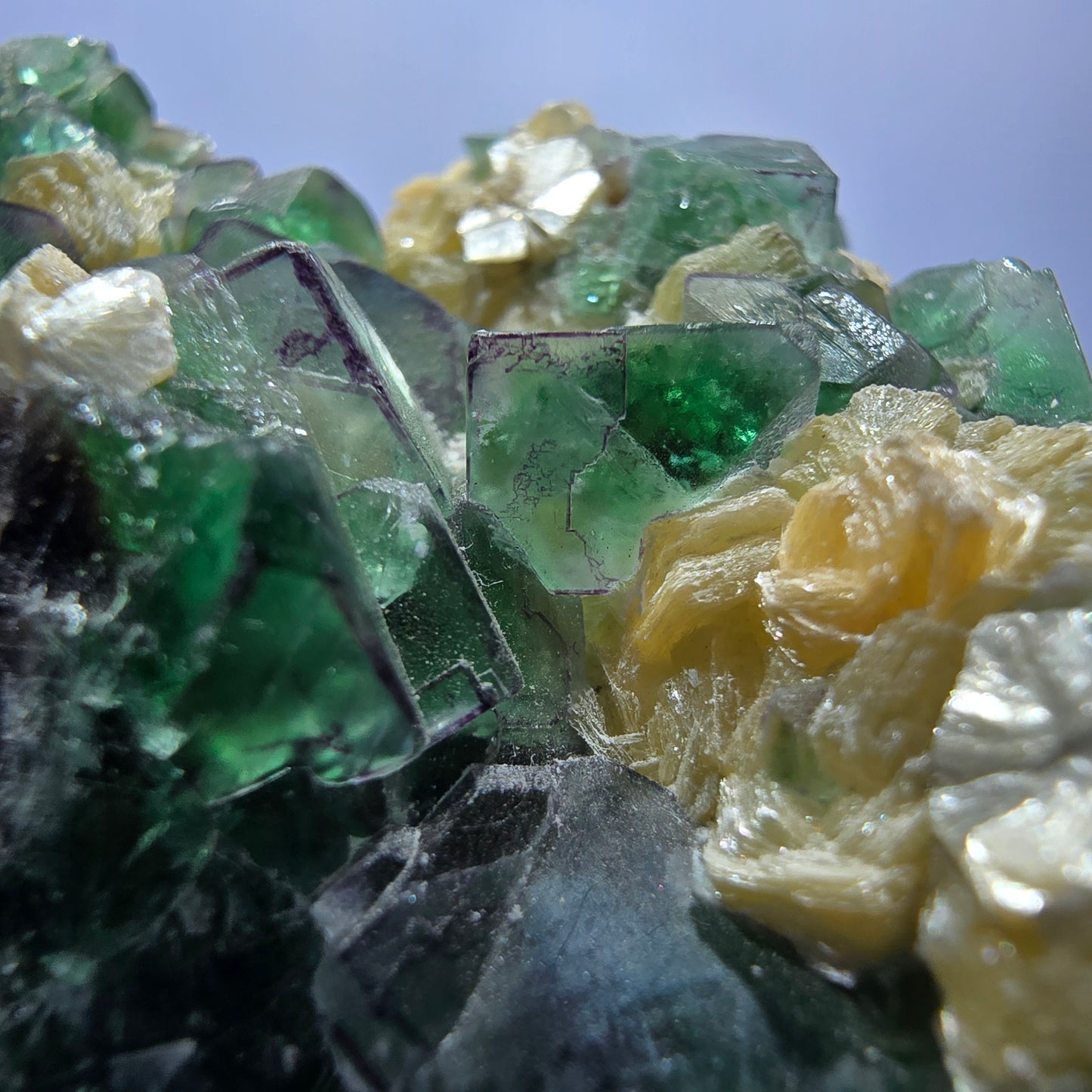 Phantom Fluorite Cube Schorl Tourmaline Muscovite Specimen Erongo Namibia 102*62*54mm