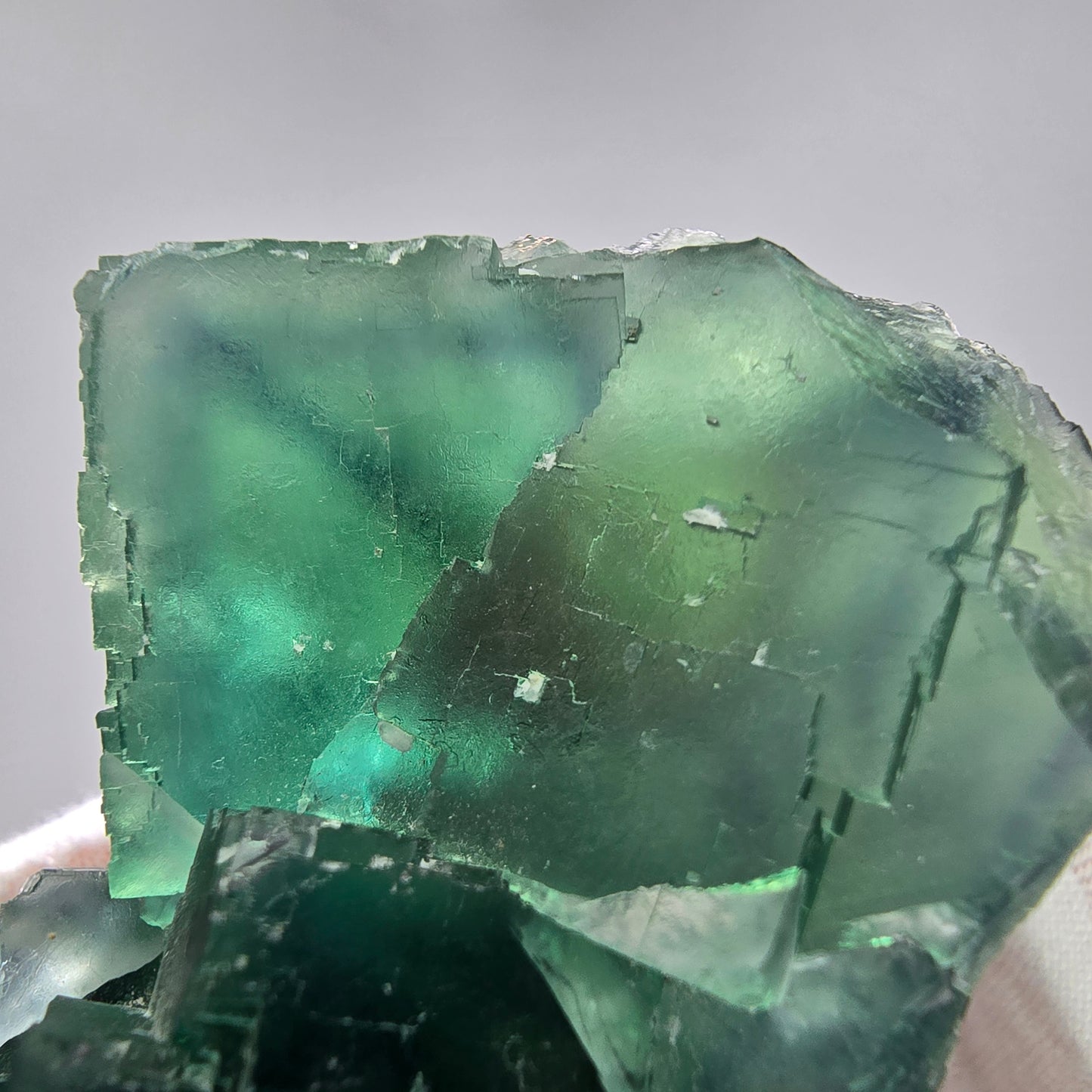 Große Phantom Fluorit Würfel Stufe grün braun Okorusu, Namibia 90*54*30mm