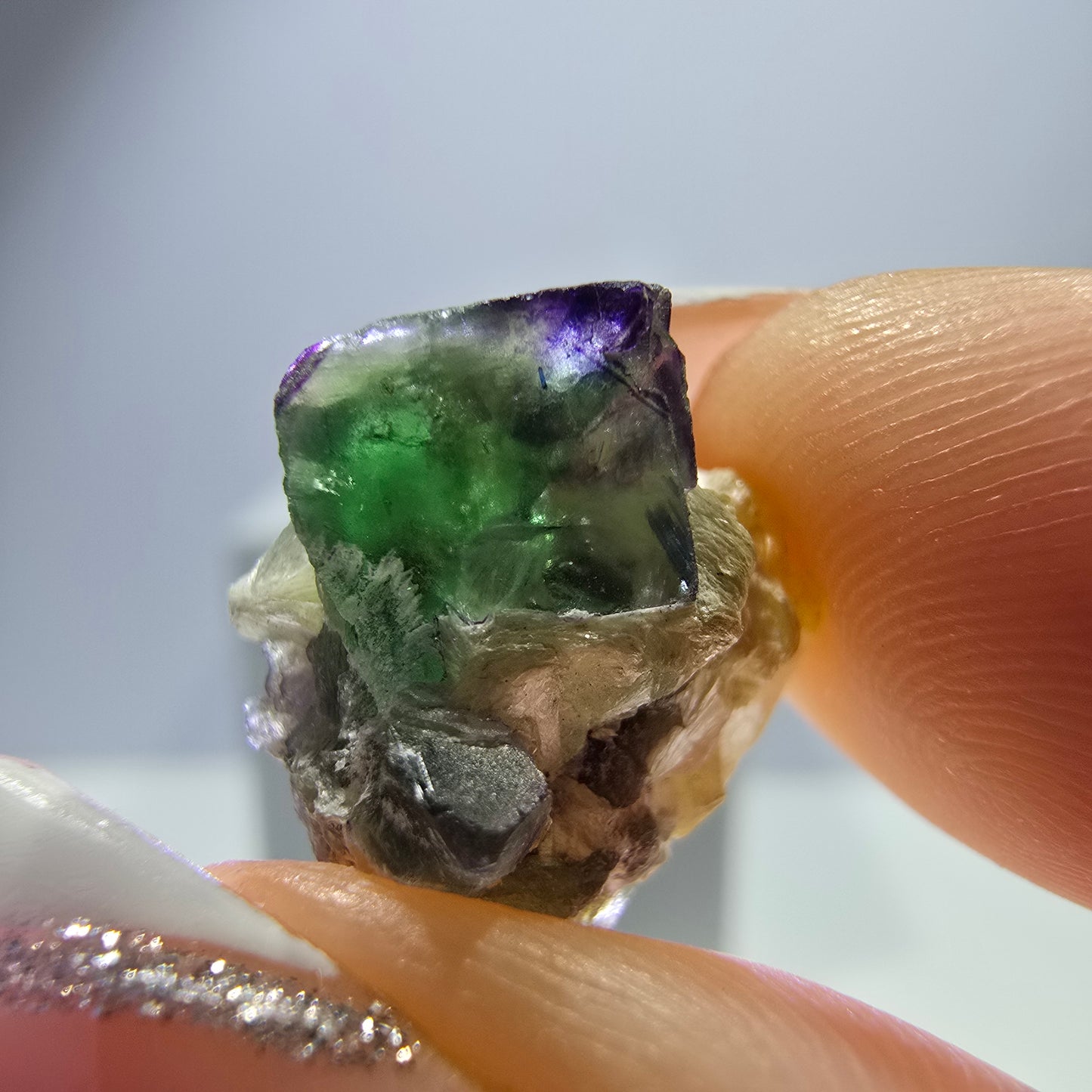 Lot de 16 Fluorite Fantôme, Hyalite Tourmaline Schörl Moscovite Steps Erongo, Namibie