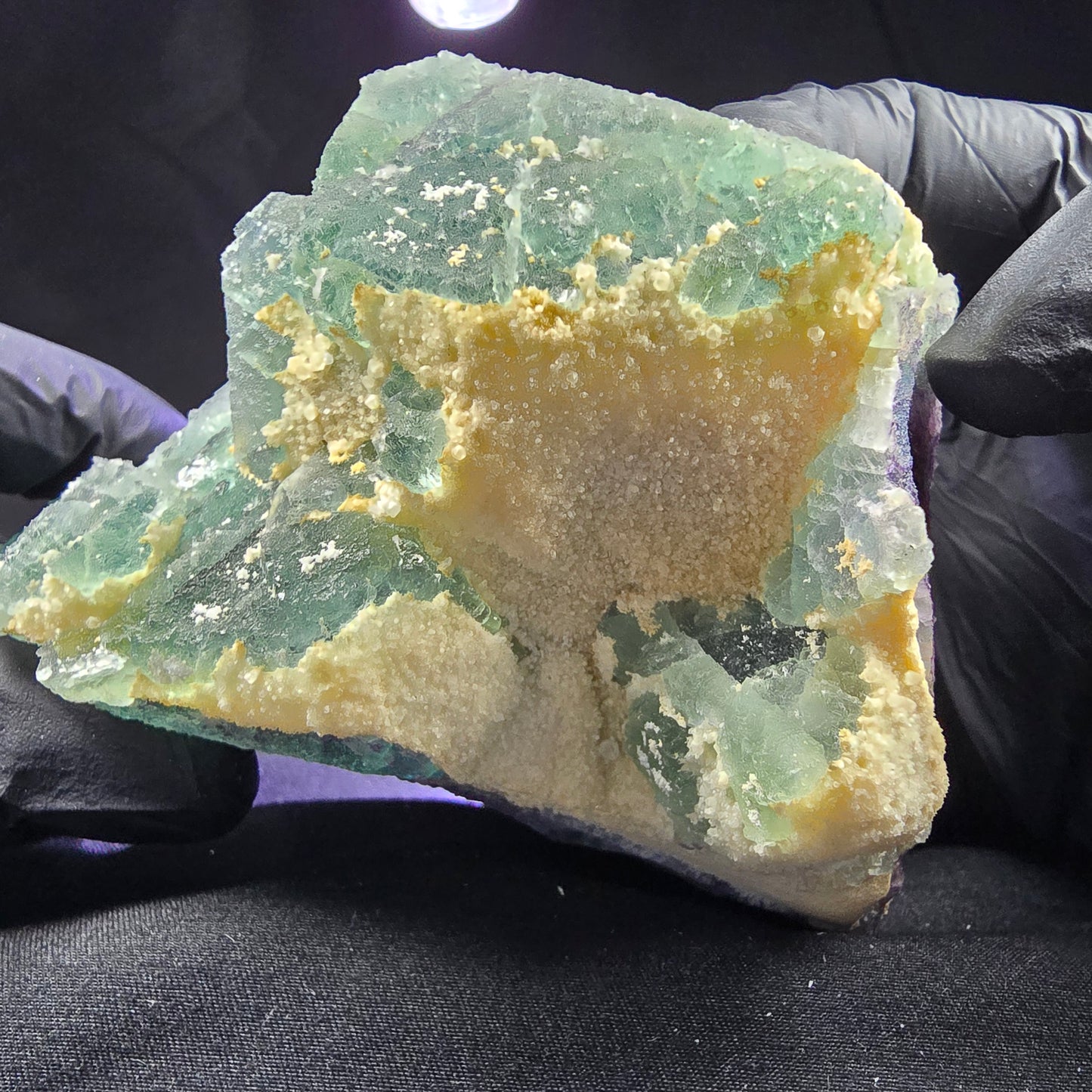 Große Phantom Fluorit XX Oktaeder Stufe grün blau 110*77*71mm aus Erongo Namibia