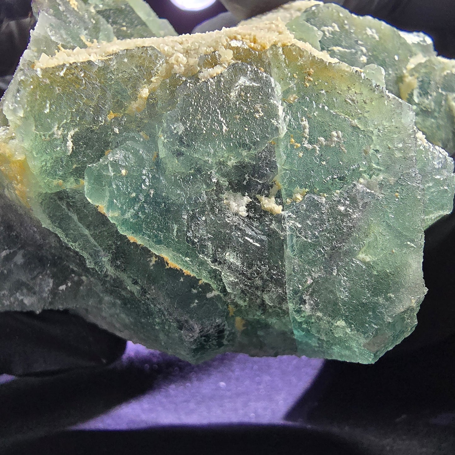 Große Phantom Fluorit XX Oktaeder Stufe grün blau 110*77*71mm aus Erongo Namibia