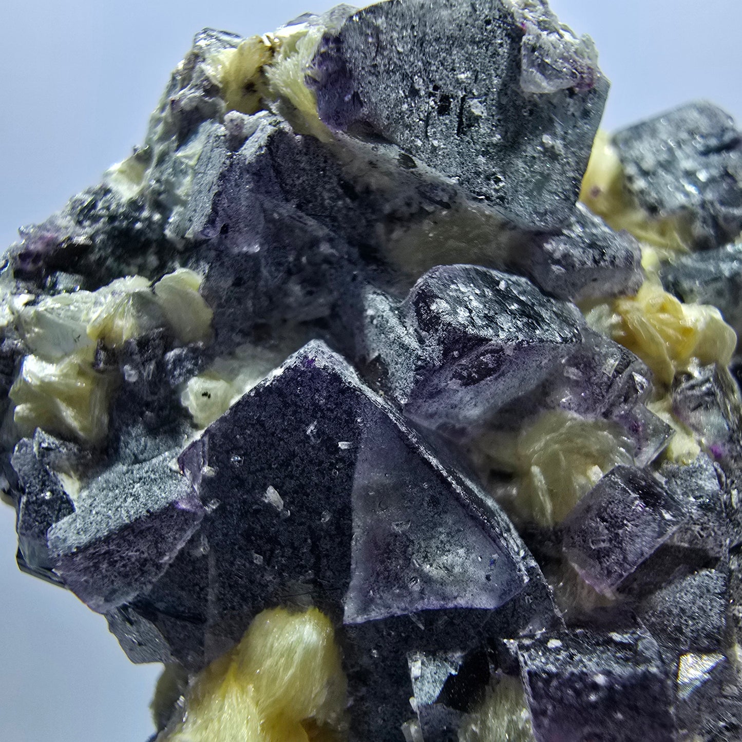 Colorful Phantom Fluorite Cubes Schorl Tourmaline Muscovite Erongo, Namibia 60*45*31mm