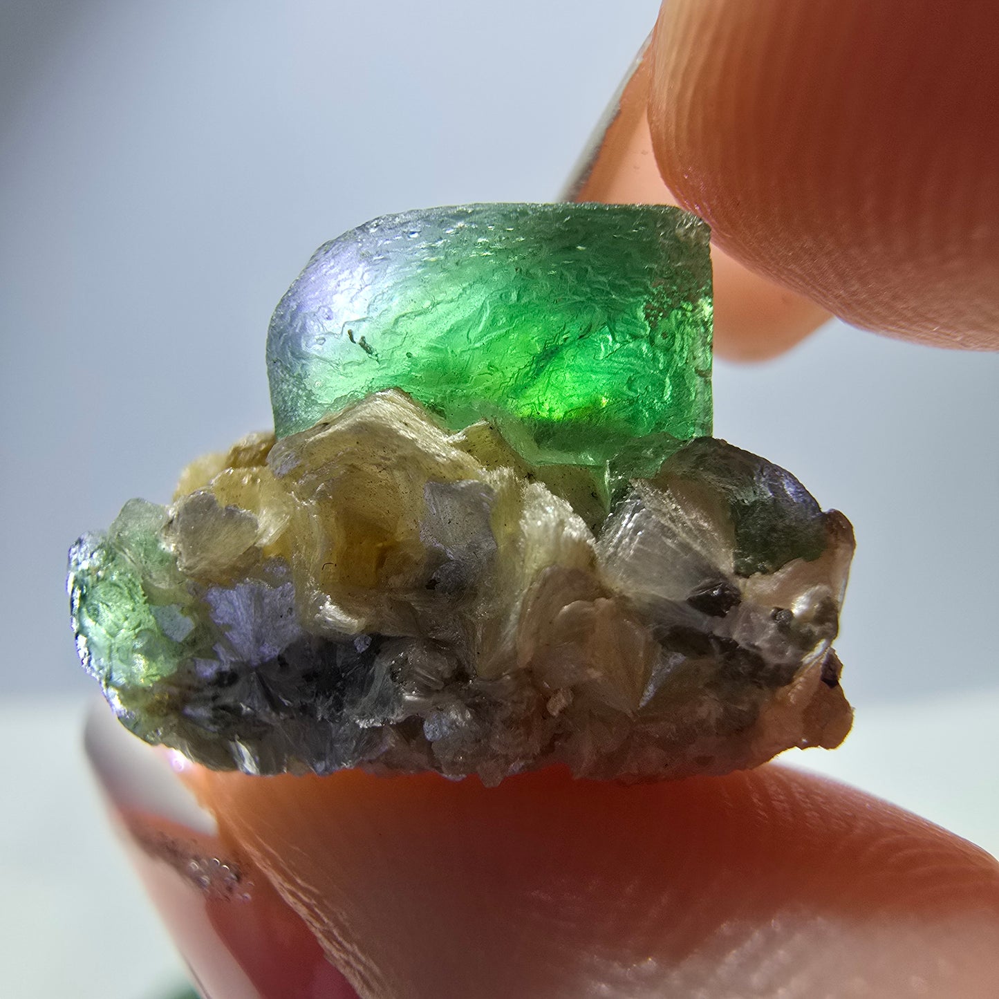 Lot de 16 Fluorite Fantôme, Hyalite Tourmaline Schörl Moscovite Steps Erongo, Namibie