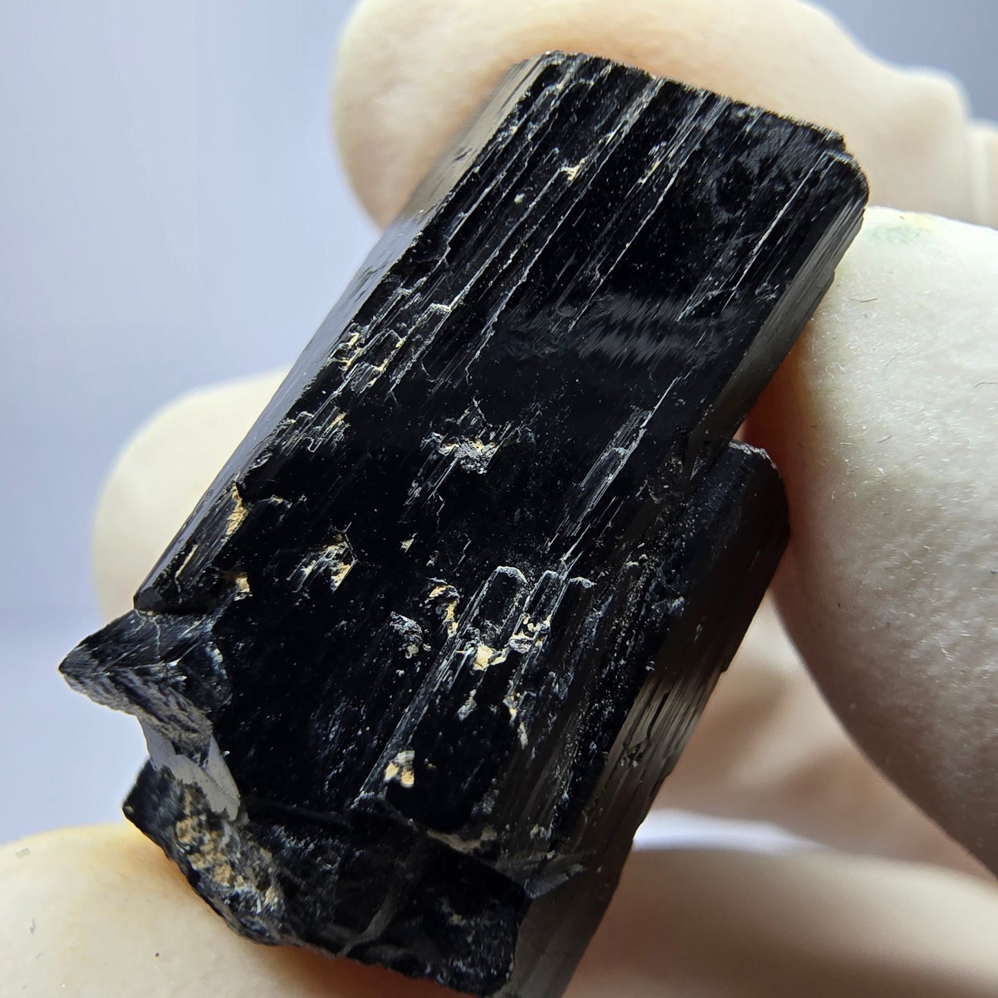 Schöne Schörl Turmalin Stufe schwarz Erongo, Namibia 24*12*14mm Sammlung