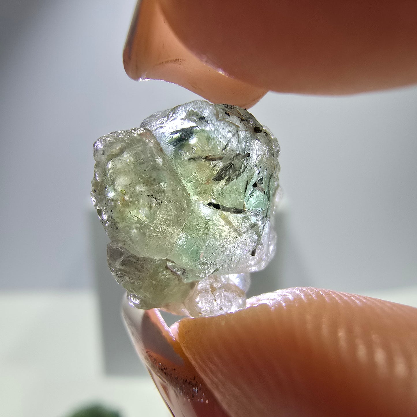 Lot de 16 Fluorite Fantôme, Hyalite Tourmaline Schörl Moscovite Steps Erongo, Namibie