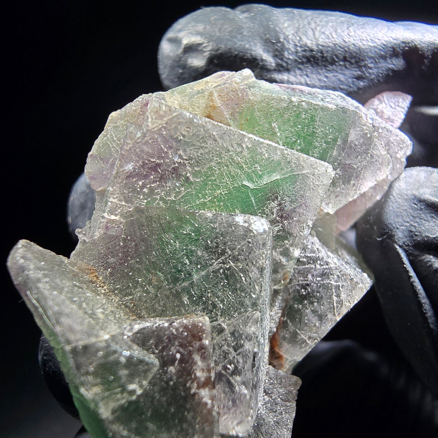 Phantom Fluorit Würfel Stufe grün lila Okorusu, Namibia 46*29*12mm Sammlung