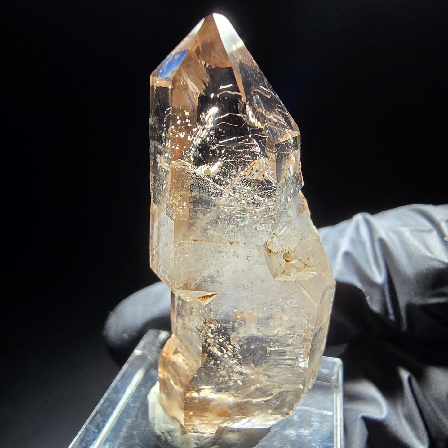 Klare Phantom Rauchquarz Zepter Spitze Goboboseb, Namibia 42*19*12mm Sammlung