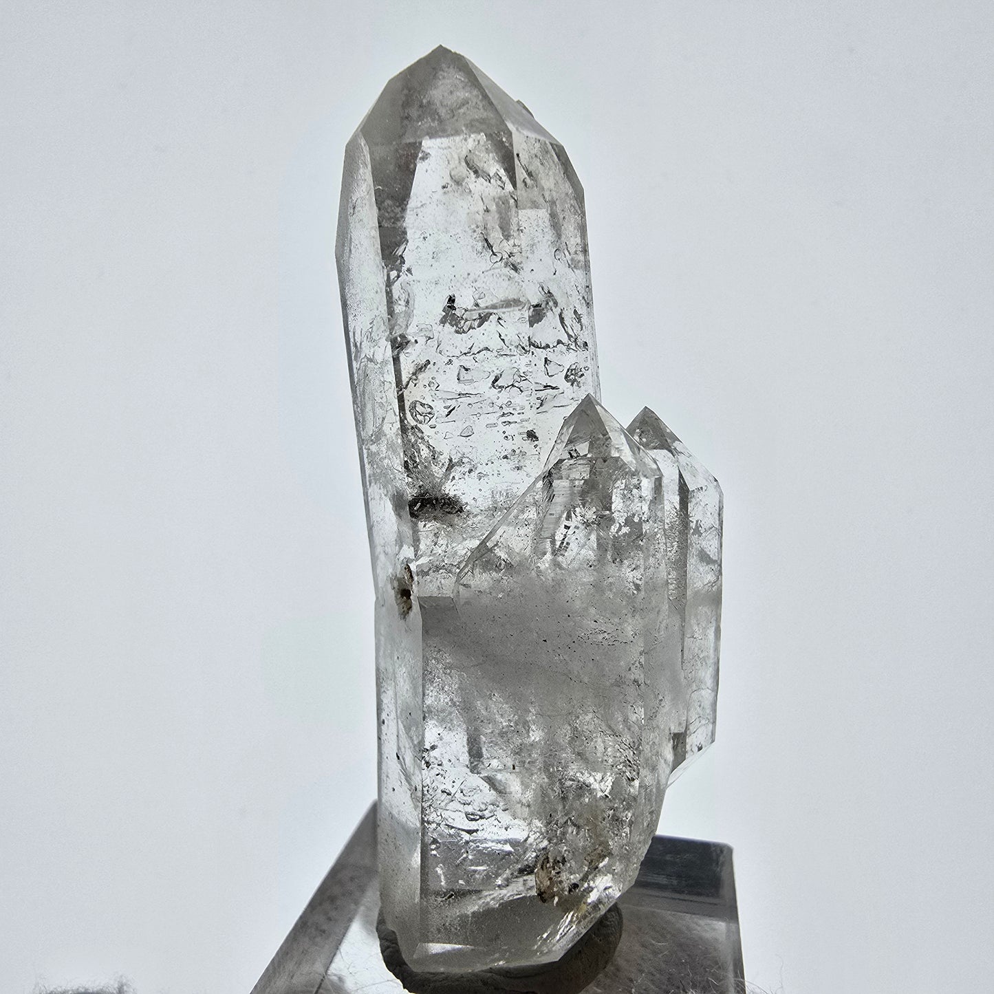 Enhydro Skeleton Smoky Quartz DT Scepter, 1x Bubble Valentine Pocket, Namibia 56*22*16mm
