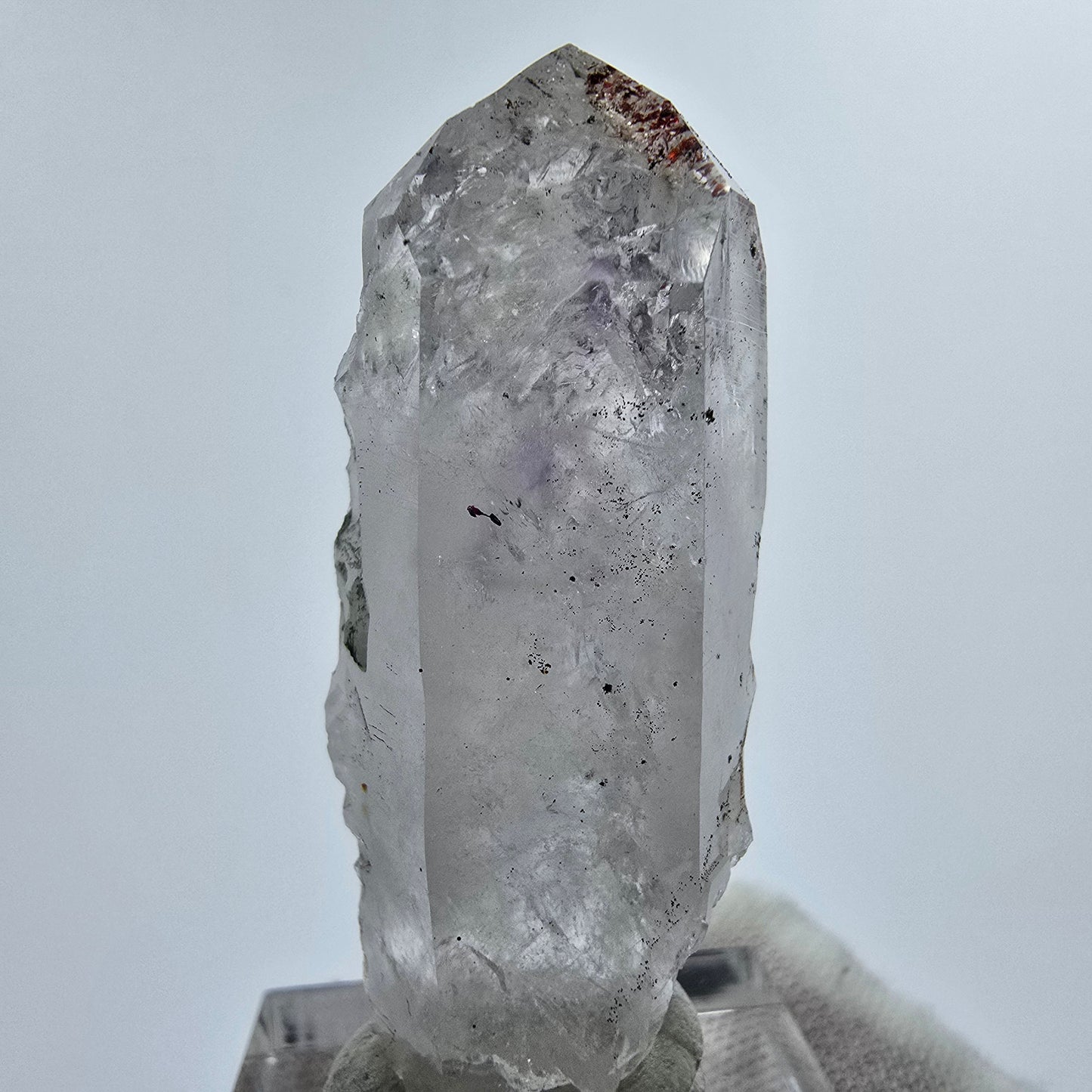 Harlekin Phantom Amethyst, Prehnit, Analcim Streep Mine Gobo. Namibia 49*18*18mm