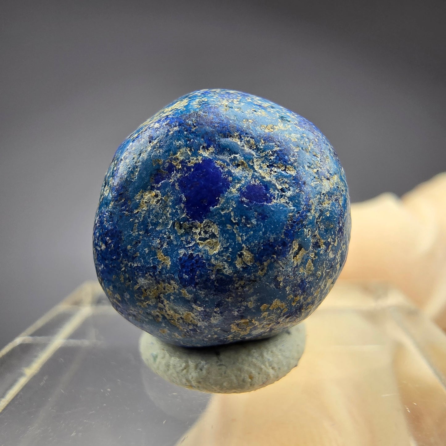 Seltene große Azurit Blueberry - poliert 15,2mm Durchmesser aus USA, New Mexico