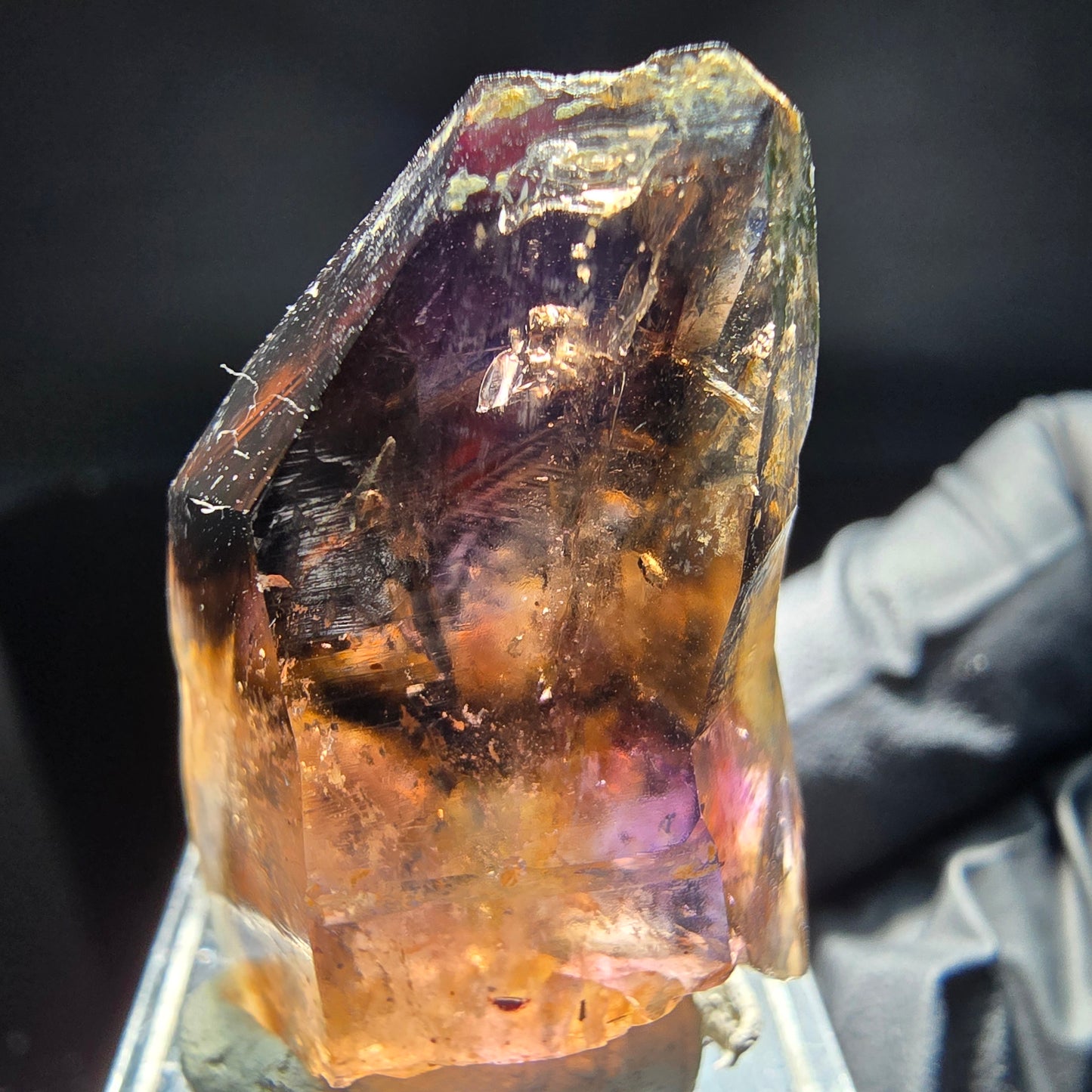 Seltene klare Phantom Amethyst Zepter Spitze Goboboseb Namibia 39*25*19mm
