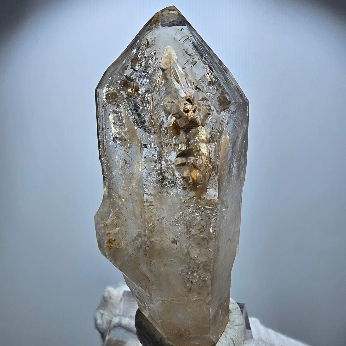 Enhydro Phantom Rauchquarz Fenster Zepter, 1x Blase Goboboseb Namibia 64*28*22mm