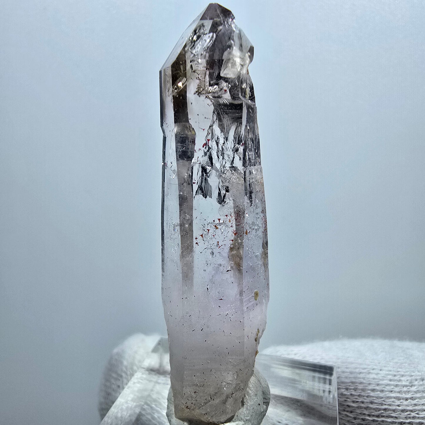 Klare Phantom Rauchquarz Zepter Spitze Goboboseb, Namibia 51*12*12mm