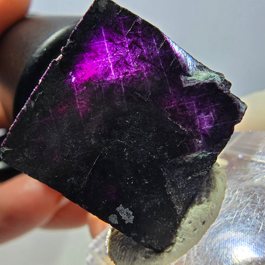 Phantom Fluorit Würfel Stufe grün lila zonal 11:11 Angel Pocket, Namibia 19*19*18mm