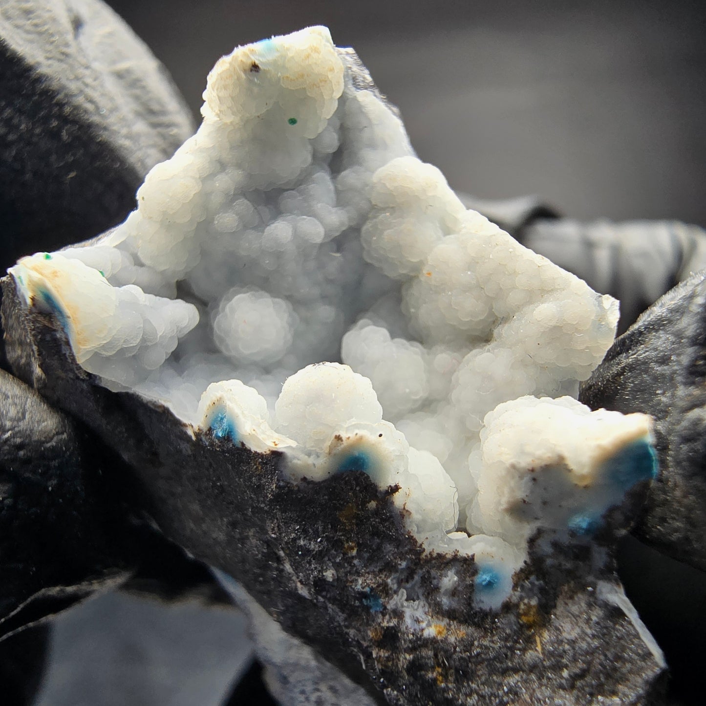 Rare Shattuckite specimen blue, sphere crystals Kaokoveld, Namibia 36*28*23mm