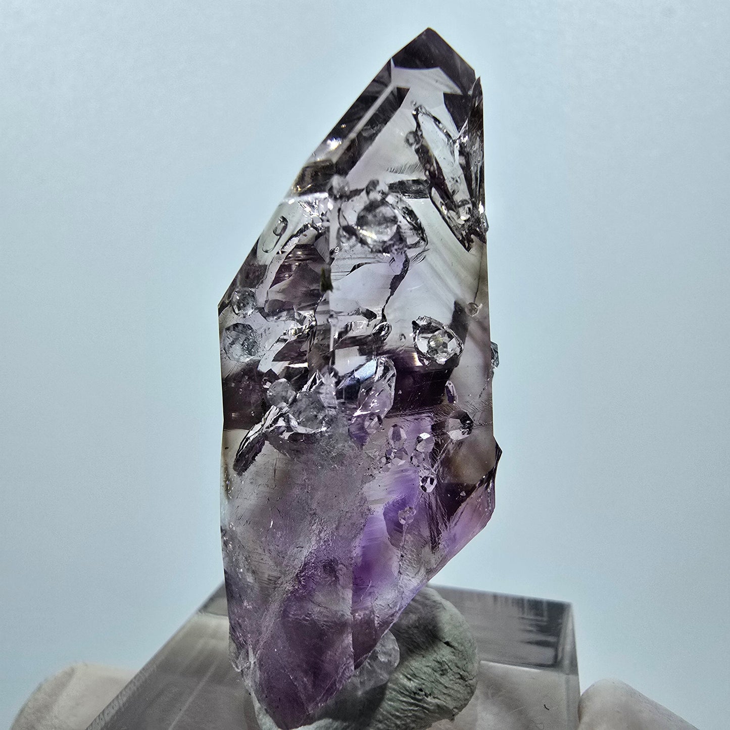Enhydro Phantom Amethyst with Analcim Streep Mine, Goboboseb, Namibia 42*17*17mm