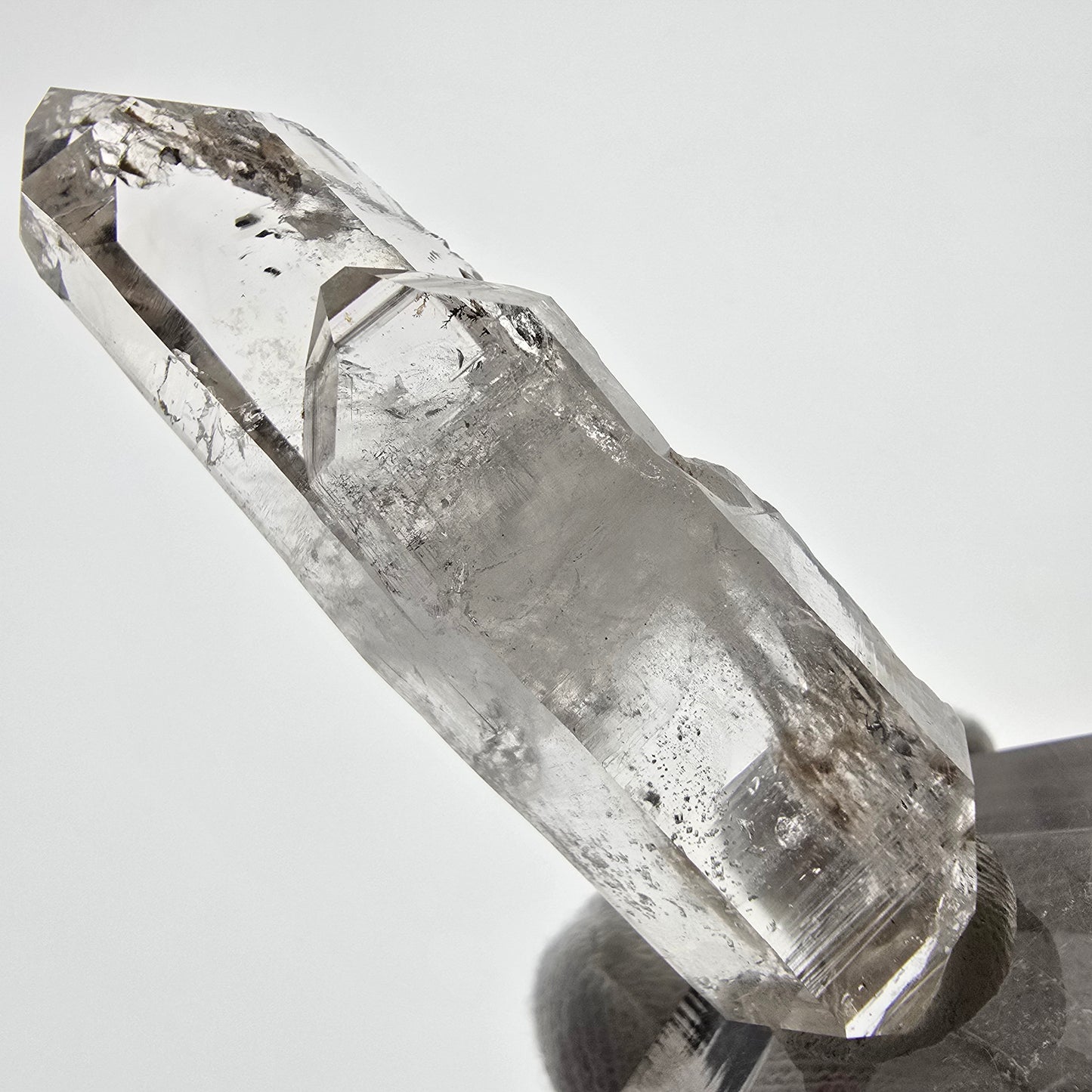 Sceptre DT en quartz fumé squelette Enhydro, 2x Bubble Valentine Pocket, Namibie 58 x 17 x 15 mm