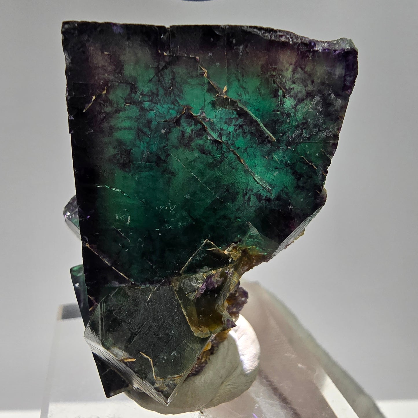 Seltene Phantom Fluorit Würfel Stufe Tie-Dye Pocket, Okorusu, Namibia 56*38*41mm