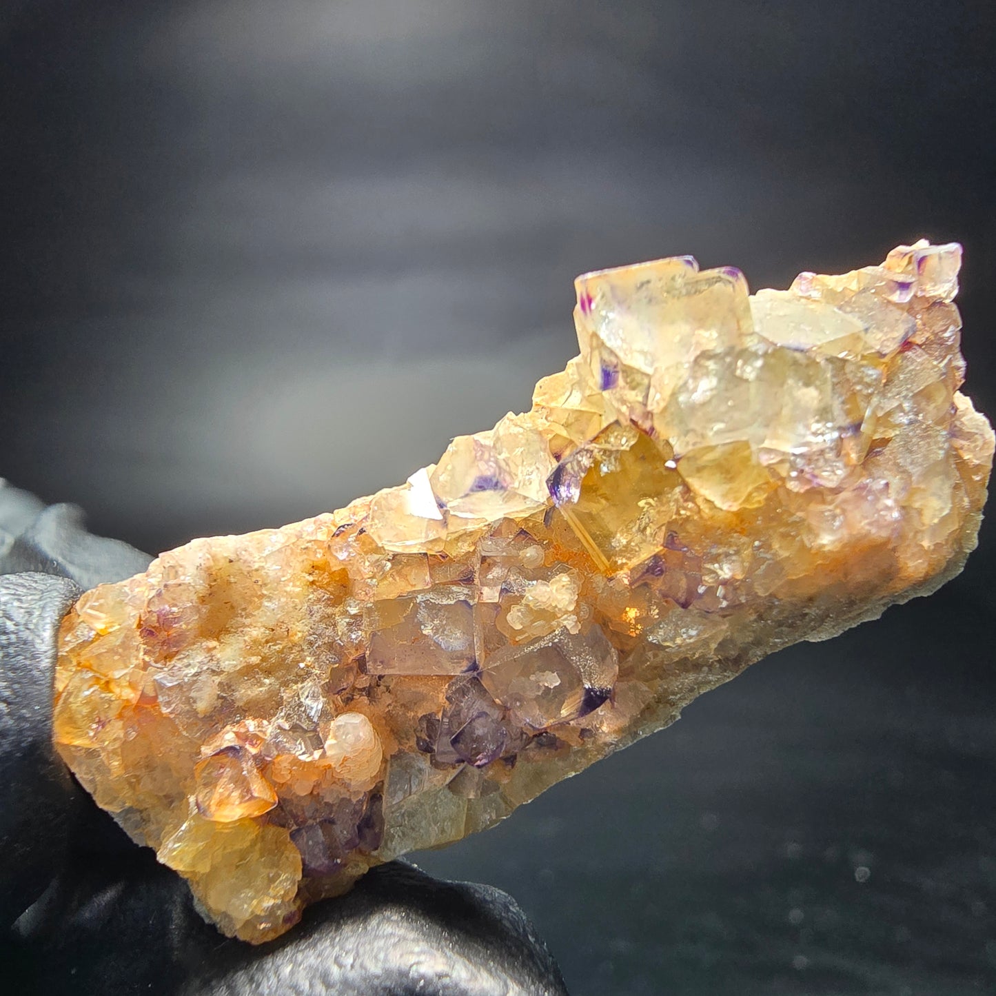 Zonare Fluorite Cube Tier Vert Violet Okorusu, Namibie 42*16*16mm Collection