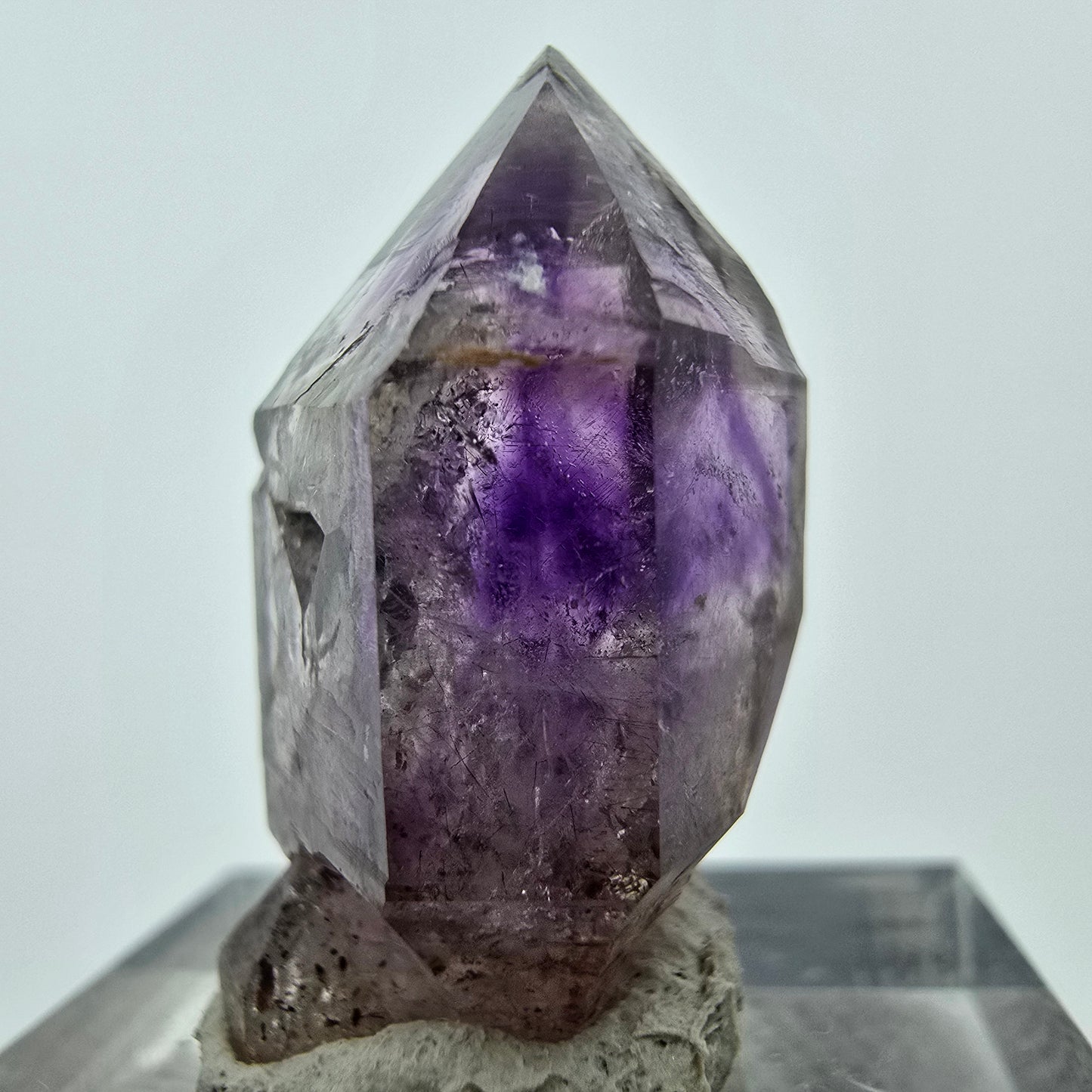 Seltene Phantom Amethyst Zepter Spitze Goboboseb, Namibia 27*15*14mm