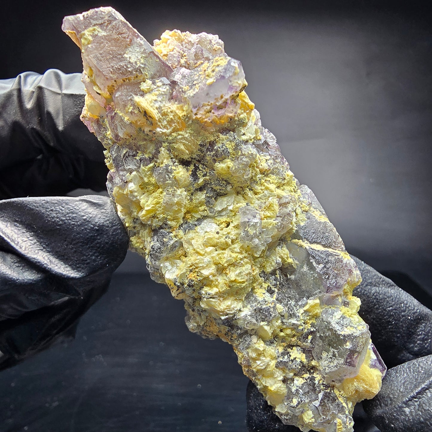 Fluorite fantôme claire, scène muscovite Erongo namibie, Collection 80*31*30mm