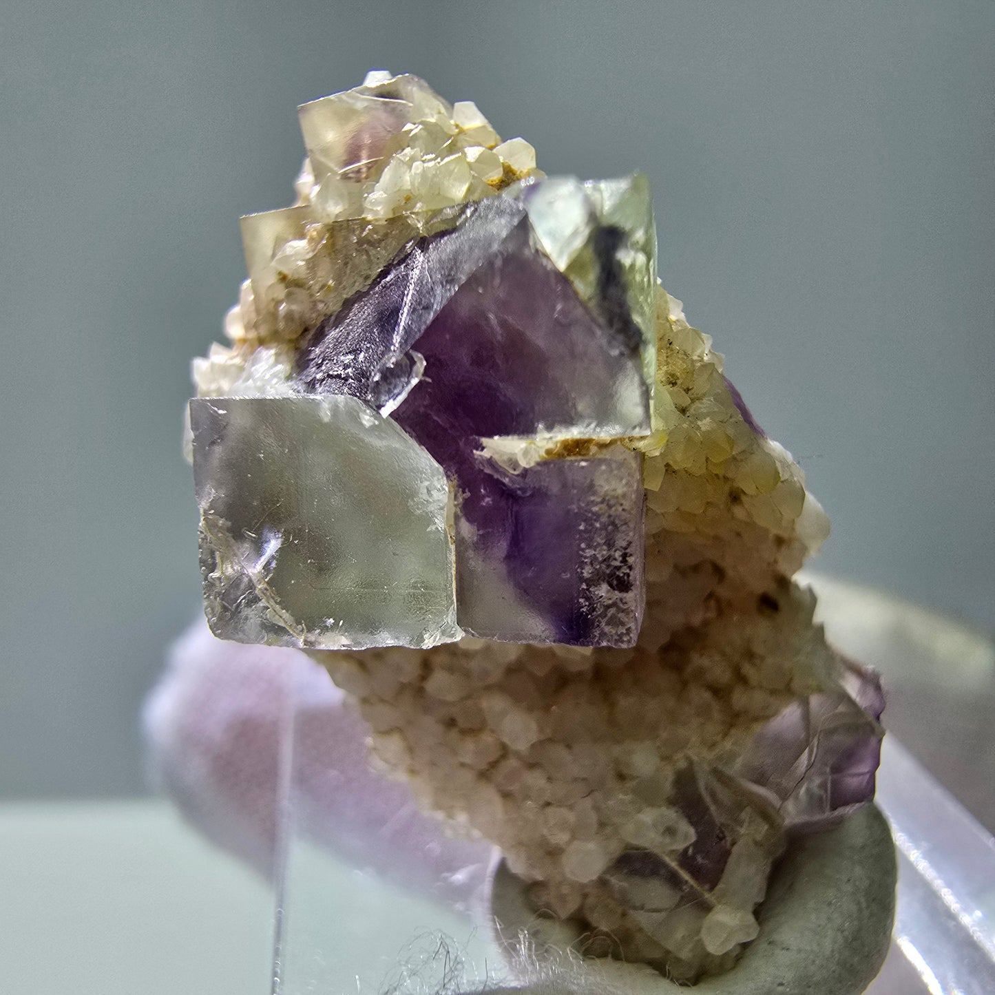 Cubes de fluorite fantôme UV rares, qualité quartz Brandberg, Namibie 30*16*17mm