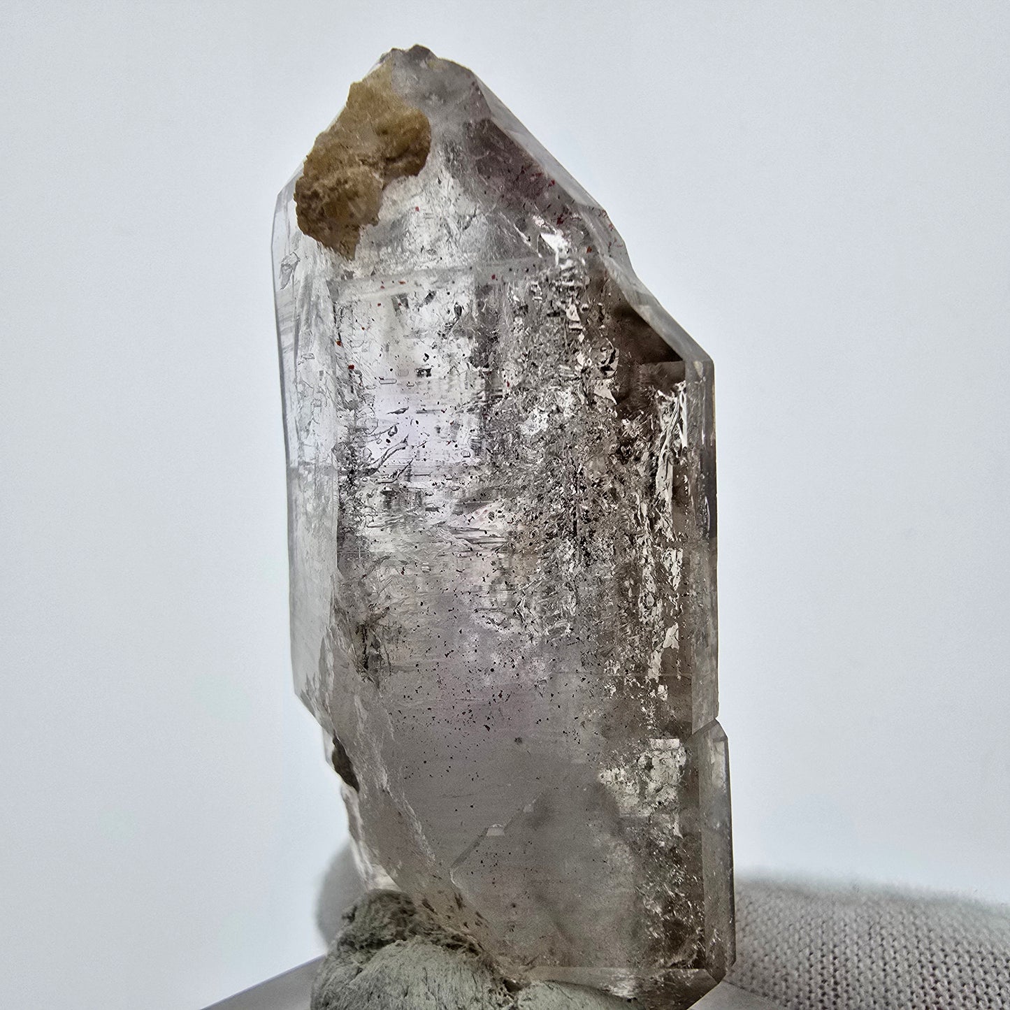 Enhydro Phantom Rauchquarz DT Zepter 3x Luftblase Goboboseb, Namibia 57*25*20mm