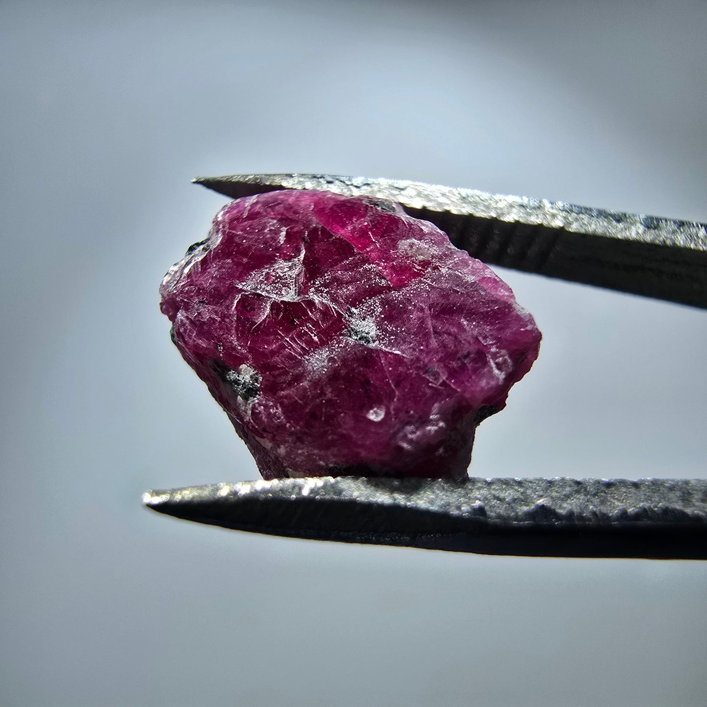 Seltene Rubin Scheibe, rot (UV Mineral) Unbekannt 11*8*3mm