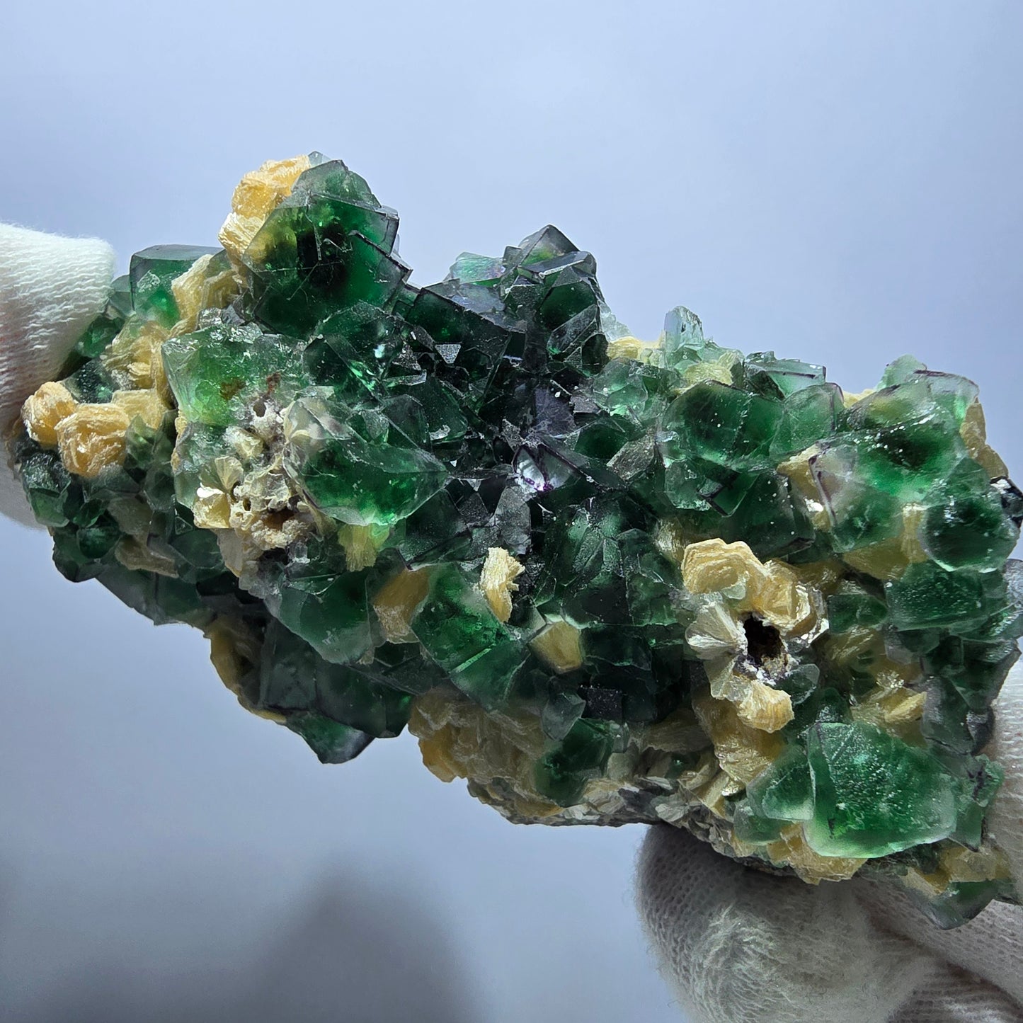 Phantom Fluorite Cube Schorl Tourmaline Muscovite Specimen Erongo Namibia 102*62*54mm