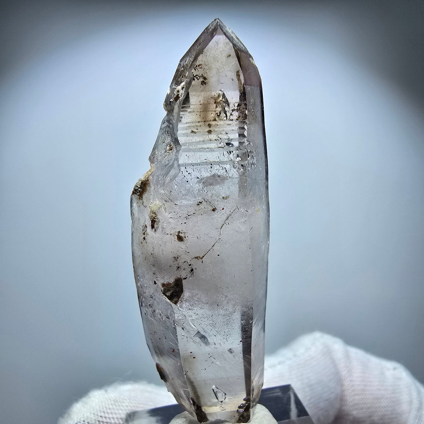 Klarer Phantom Rauchquarz DT Zepter Kristall Goboboseb, Namibia 58*17*15mm