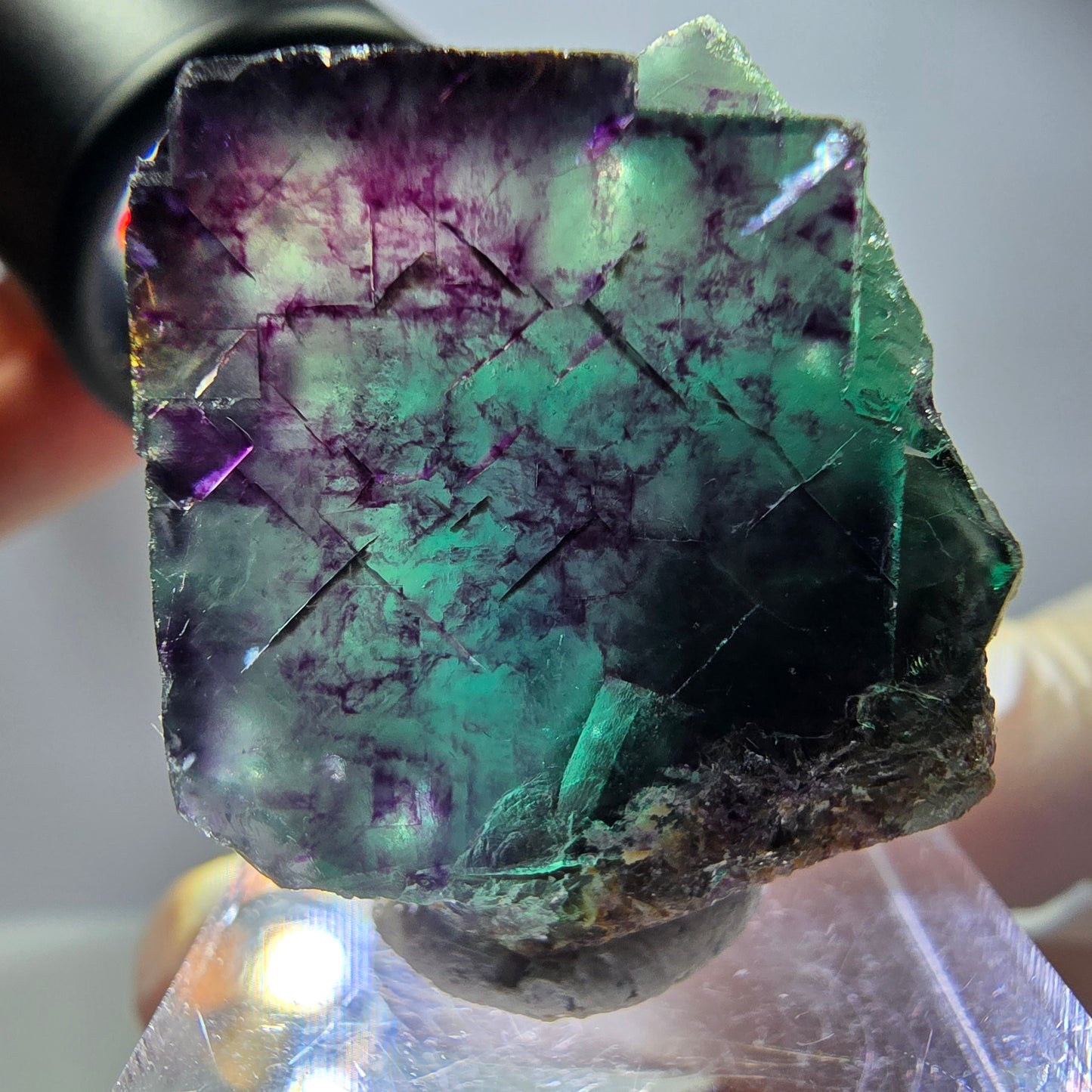 Rare Fluorite Cube Specimen, green purple Okorusu, Namibia 29*24*23mm