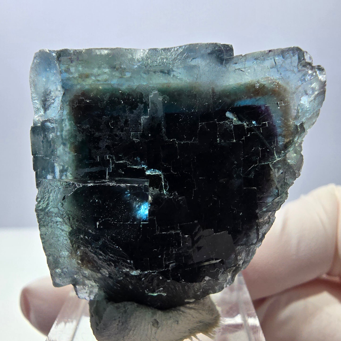 Seltene Fluorit Würfel Stufe, grün lila Okorusu, Namibia 37*34*21mm