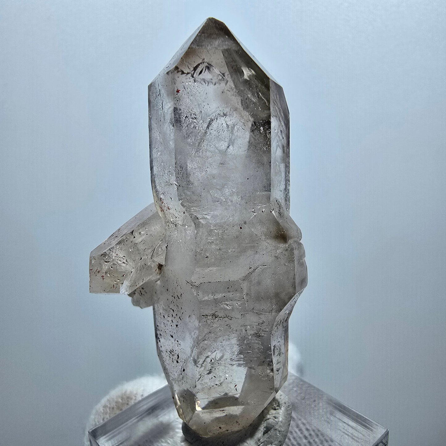 Klare Phantom Rauchquarz DT Zepter Spitze Goboboseb, Namibia 54*31*23mm