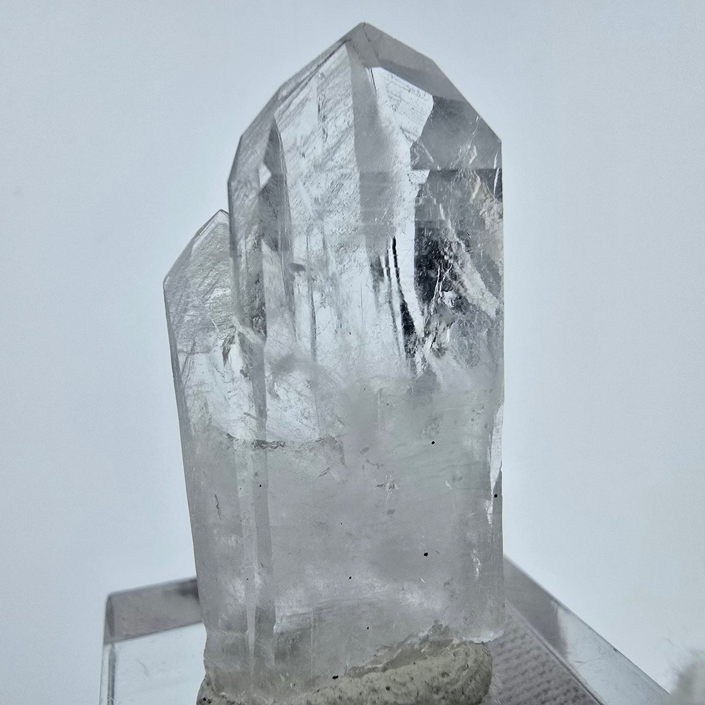 Klarer Phantom Hämatit Quarz Kristall Streep Mine, Goboboseb, Namibia 36*16*11mm