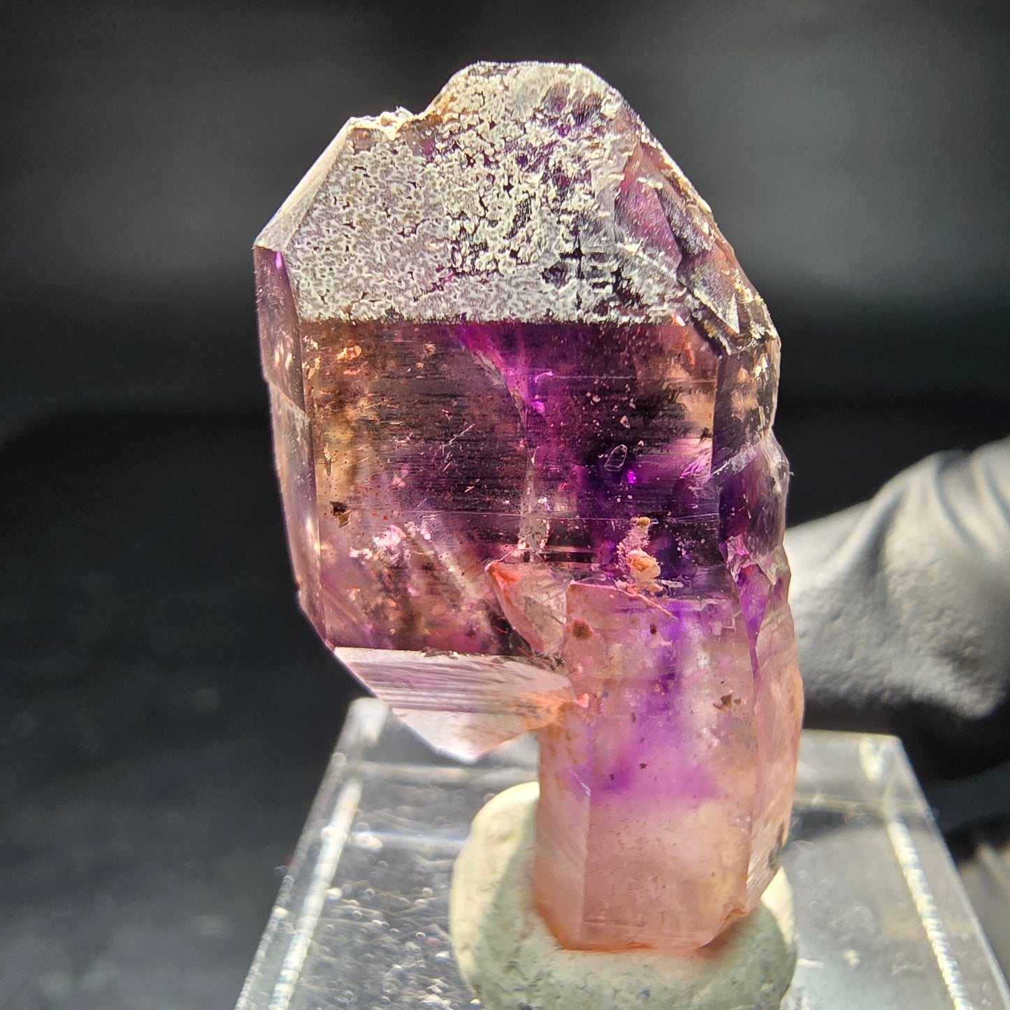 Seltene Phantom Amethyst Doppelender Zepter Goboboseb, Namibia 33*17*11mm