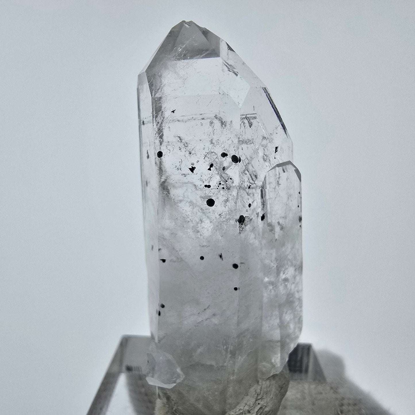 Klarer Phantom Hämatit Quarz Kristall Streep Mine, Goboboseb, Namibia 43*17*11mm