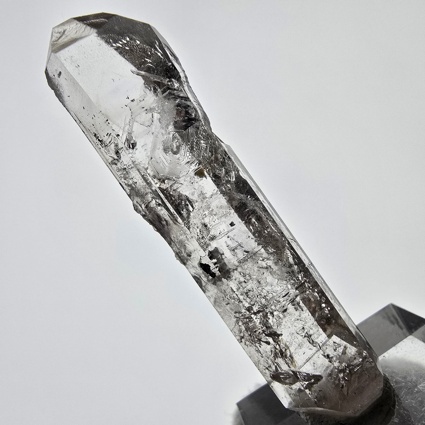 Sceptre squelette en quartz fumé Enhydro, 1 pochette bulle Saint-Valentin, Namibie 56 x 14 x 9 mm