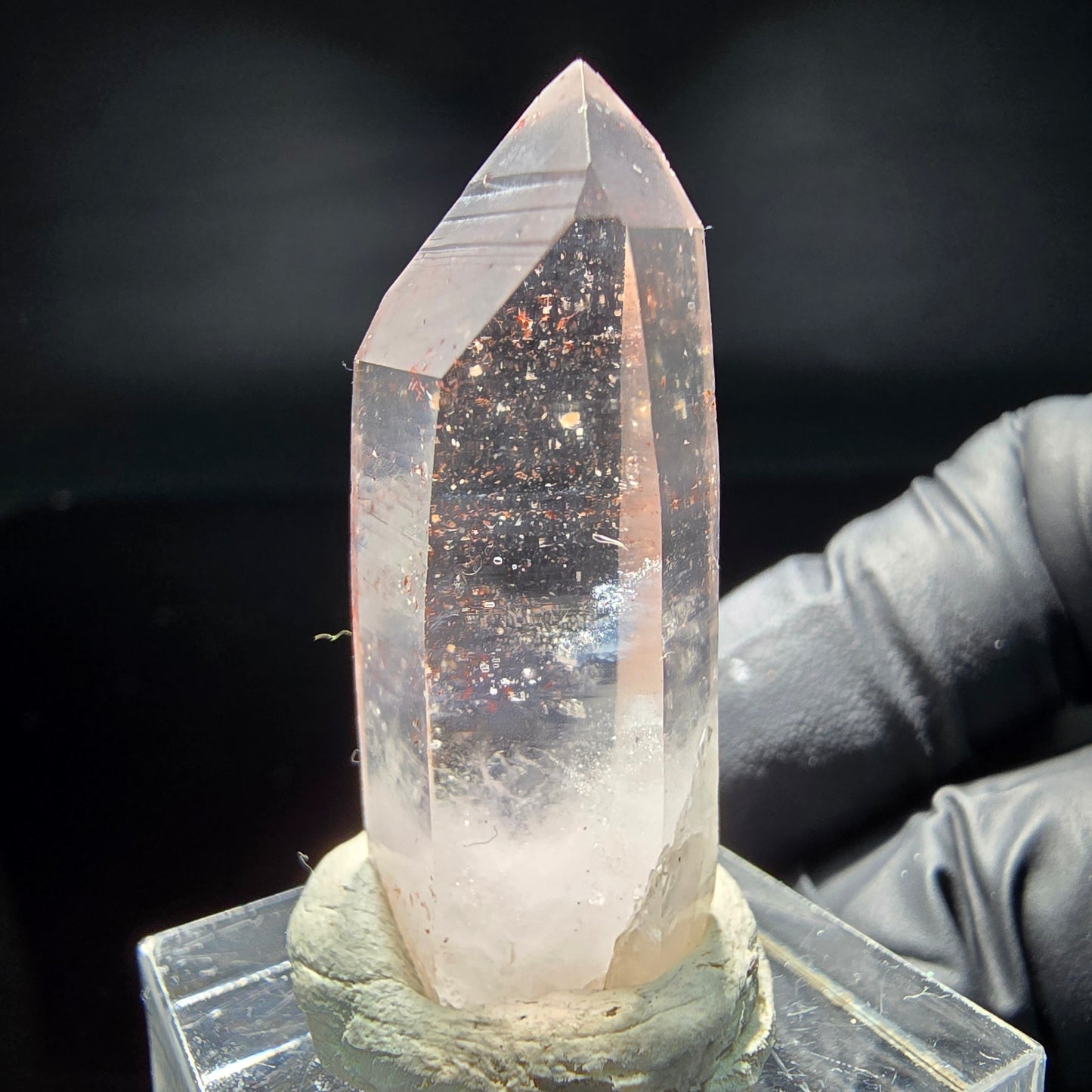 Clear Phantom Amethyst Smoky Quartz with Red Iron Goboboseb Namibia 37*15*11mm