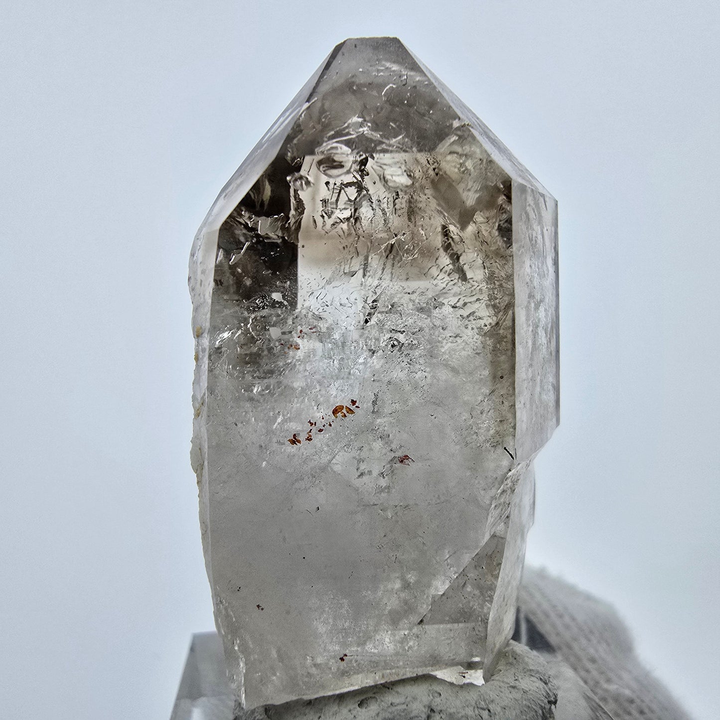 Enhydro Phantom Rauchquarz Spitze, 2x Blase Goboboseb, Namibia 44*24*15mm