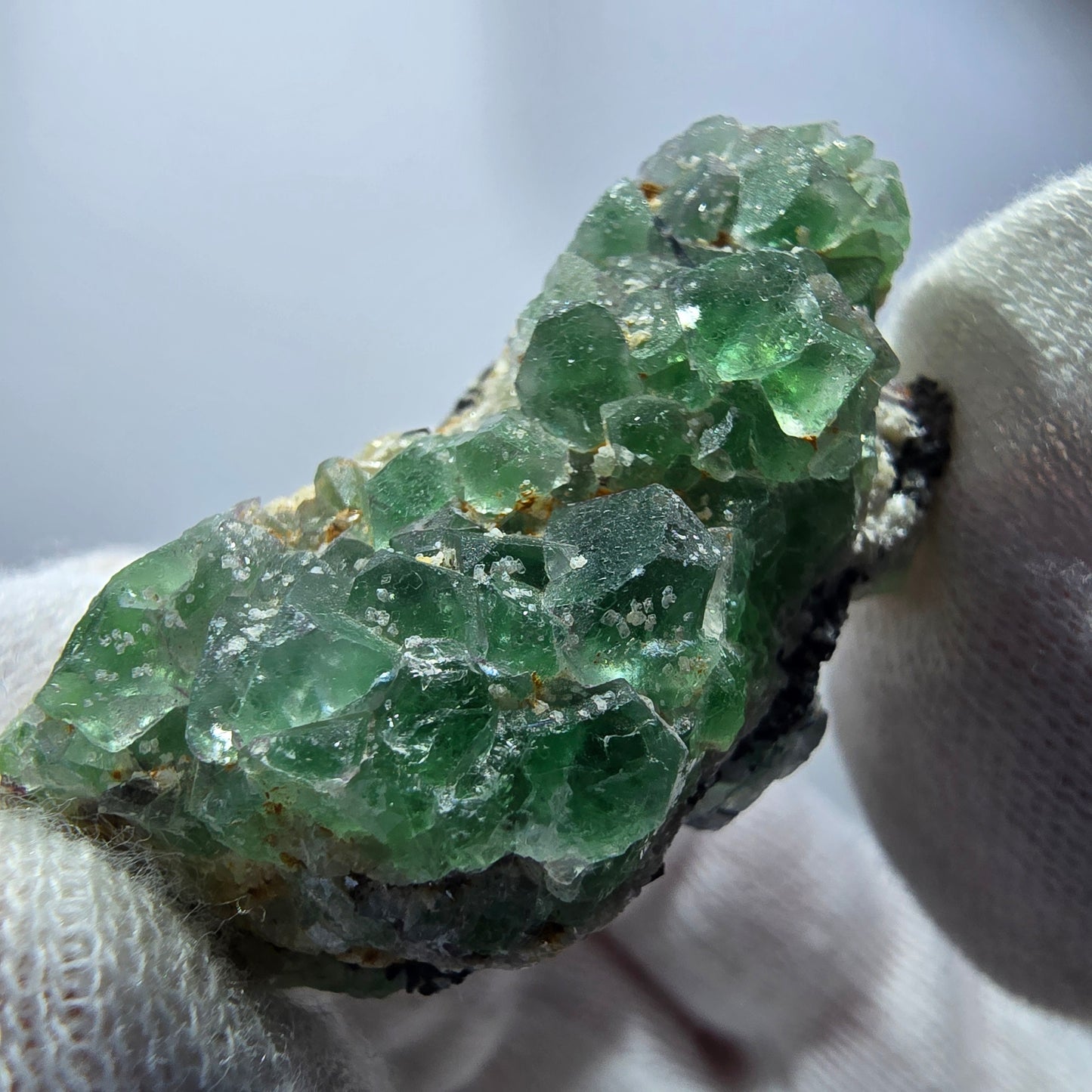 Phantom Fluorite Cube Muscovite Schorl Tourmaline Specimen Erongo, Namibia 45*23*24mm