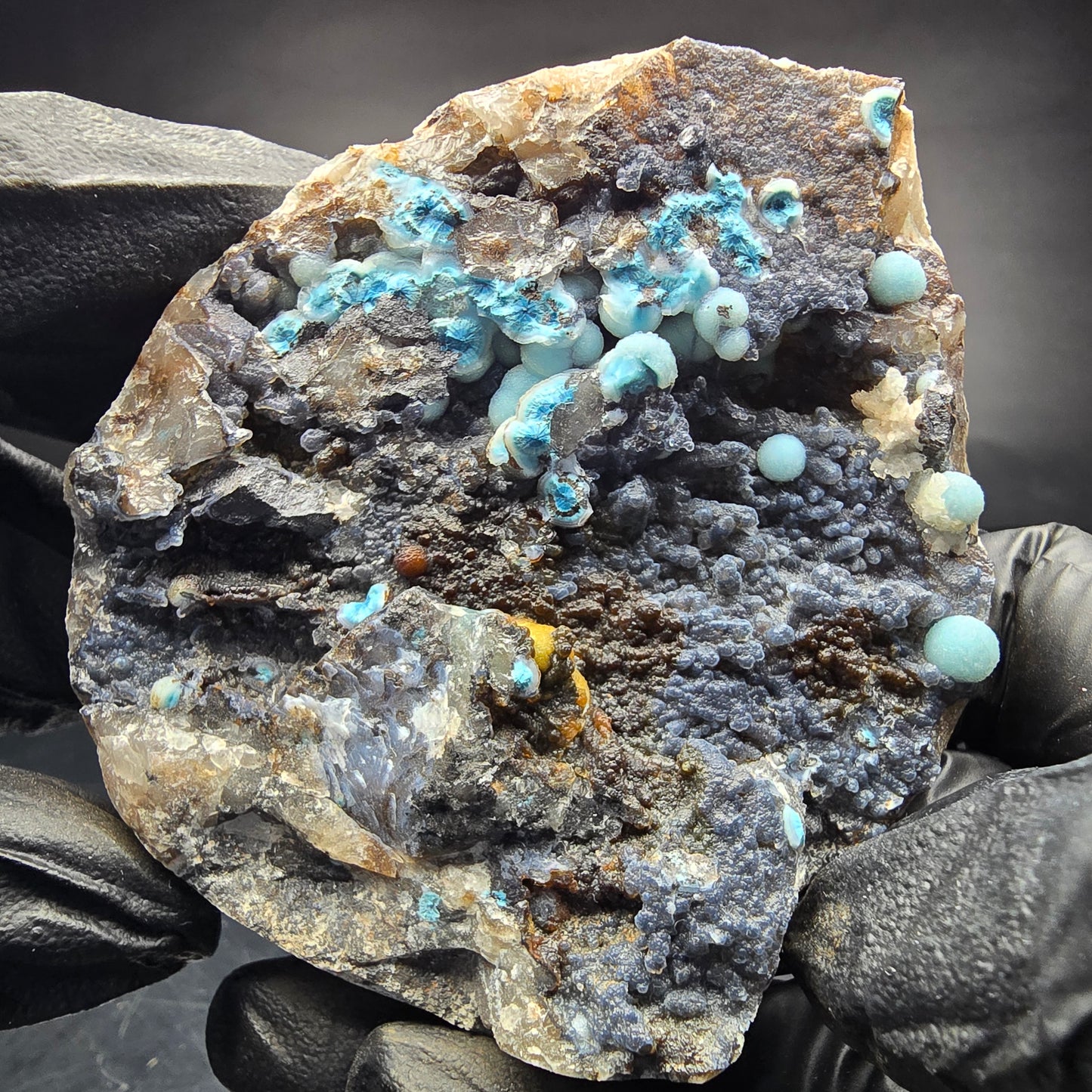 Seltene große Shattuckit Stufe blau Kaokoveld, Namibia 76*63*30mm Sammlung