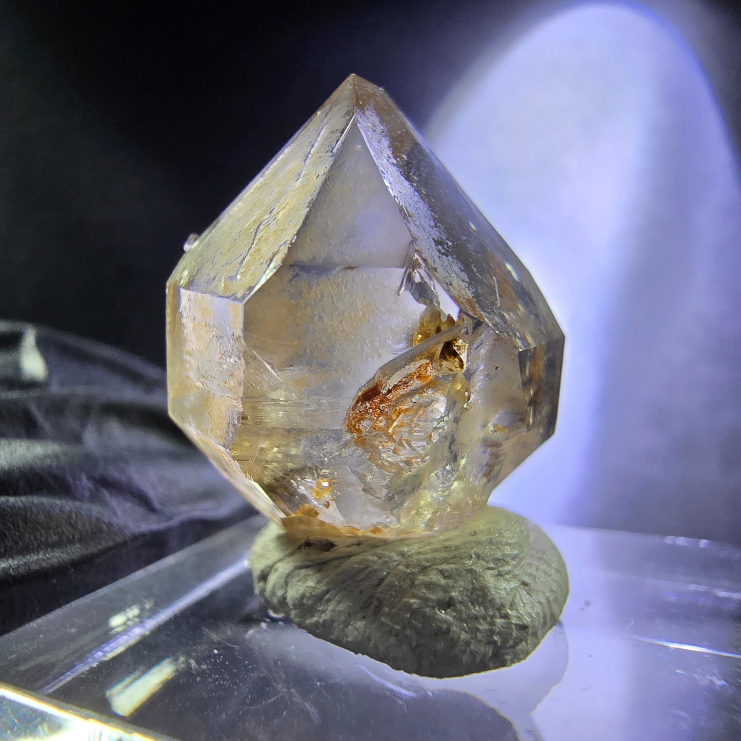 Klarer Rauchquarz, Zepter Quarz Doppelender 22*16*16mm aus Goboboseb Namibia