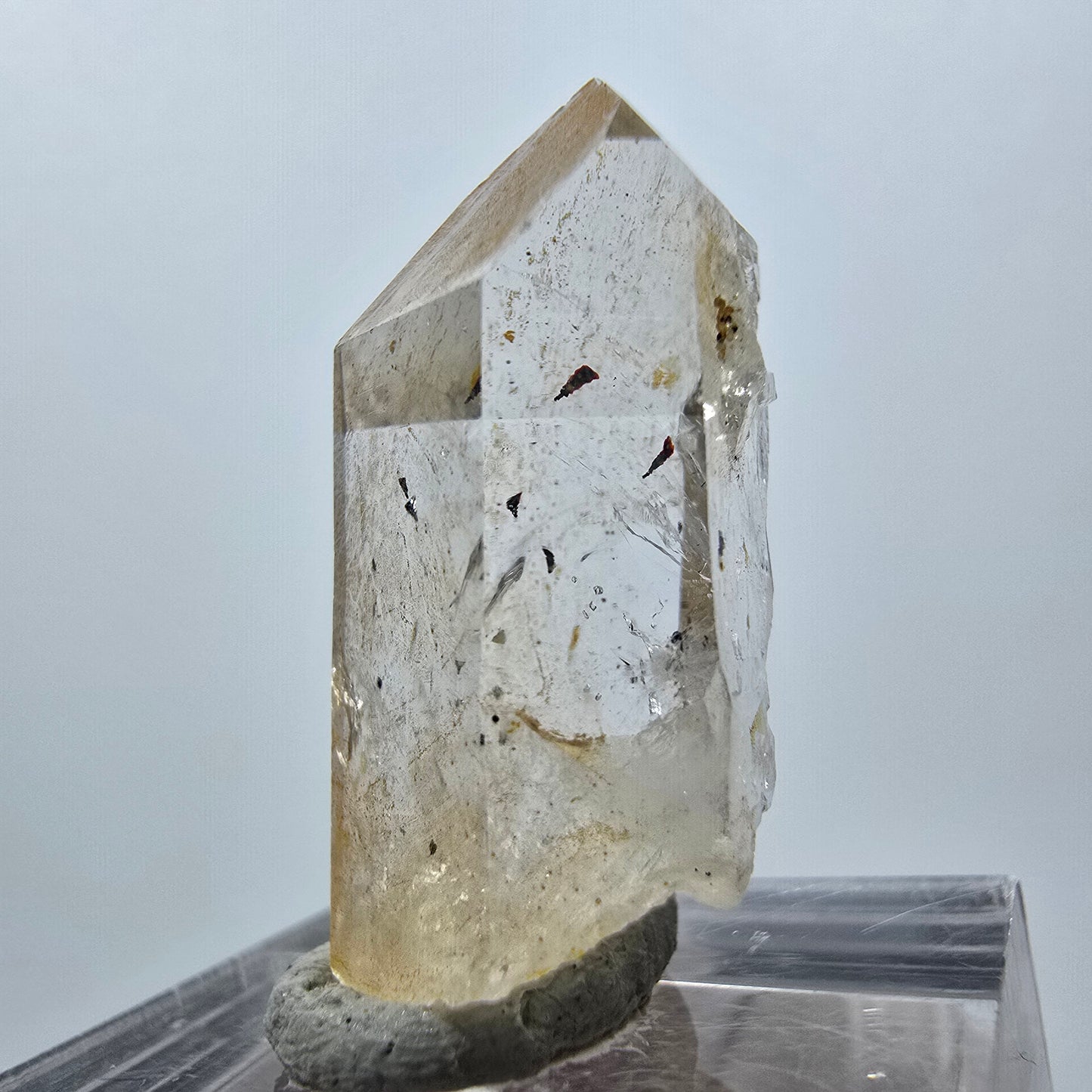 Quartz fantôme Harlequin clair, mine Point Streep, Goboboseb, Namibie, 30 x 14 x 14 mm