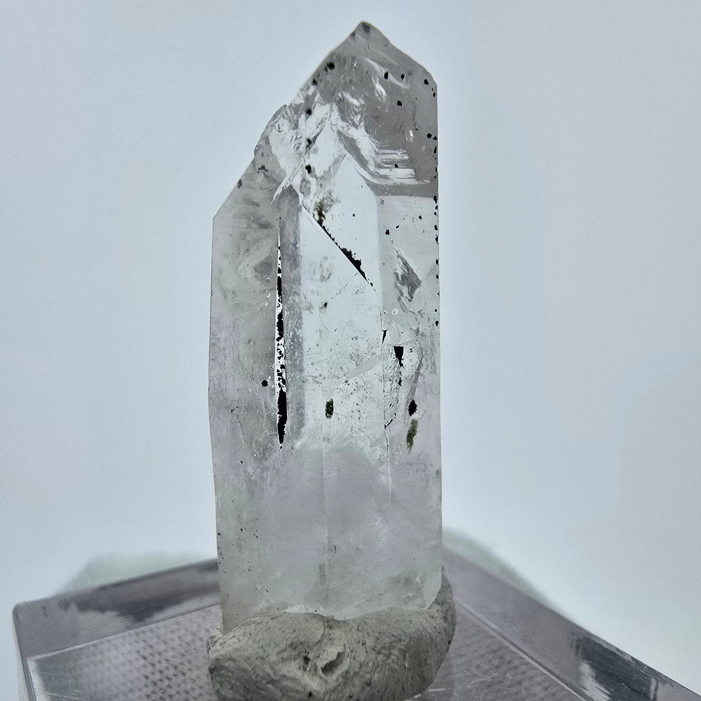 Enhydro Skelett Hämatit Quarz Kristall Streep Mine, Goboboseb Namibia 33*13*10mm