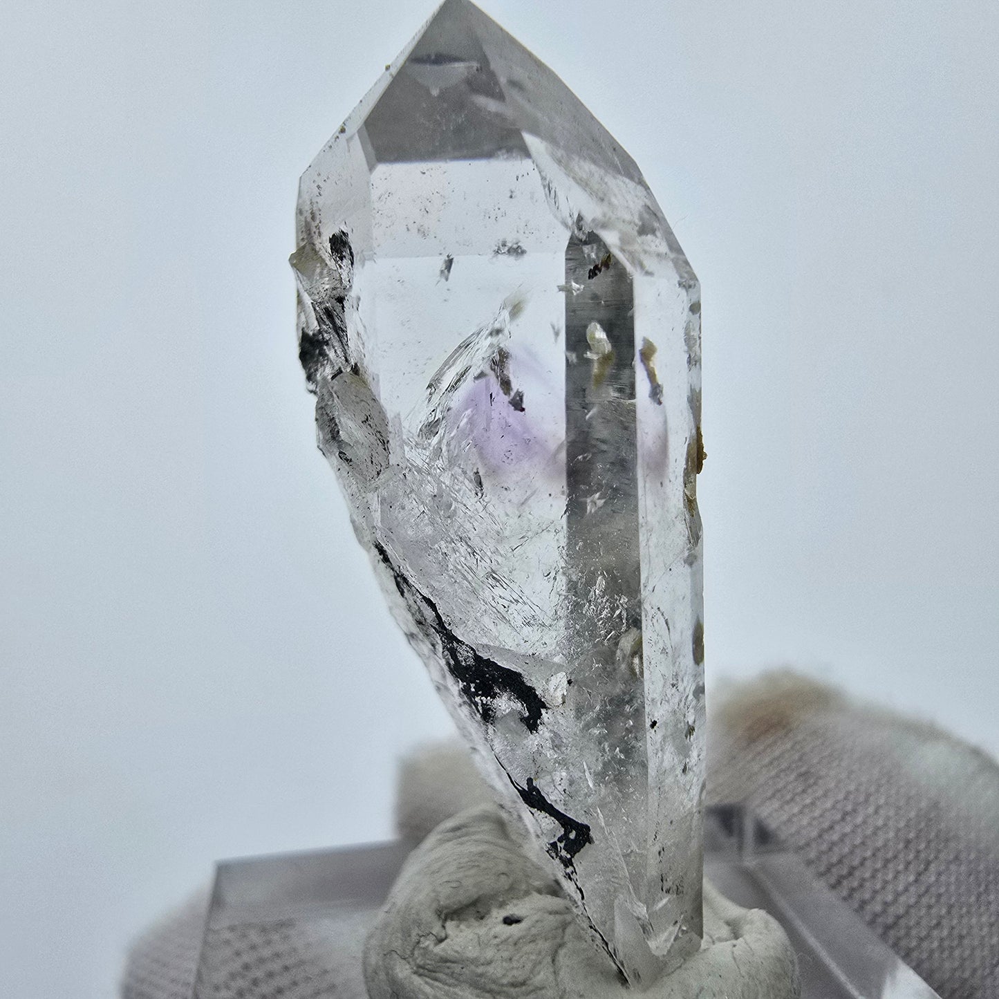Klarer Phantom Amethyst mit Stilbit Streep Mine Goboboseb Namibia 37*16*11mm