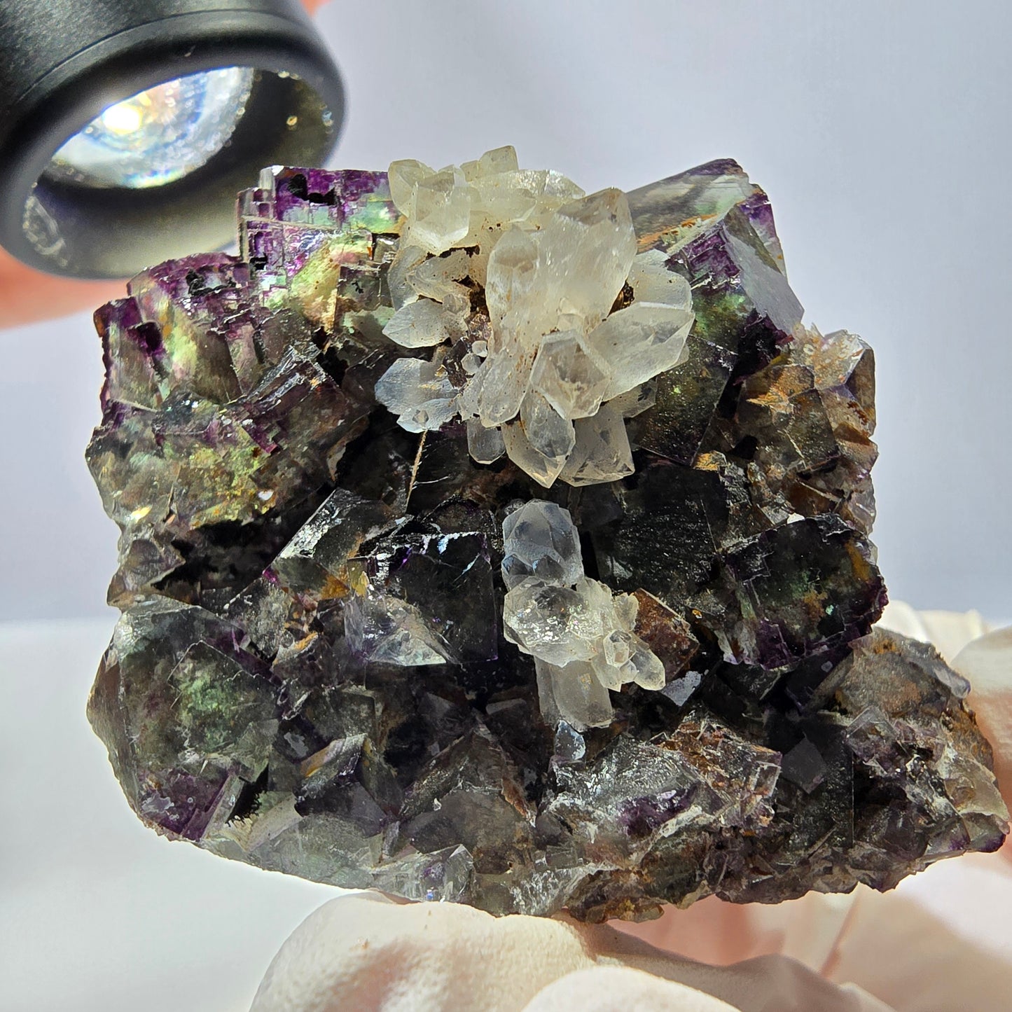 Cubes de fluorite fantôme transparente, spécimen de quartz, Okorusu zonal, Namibie, 58 x 48 x 44 mm