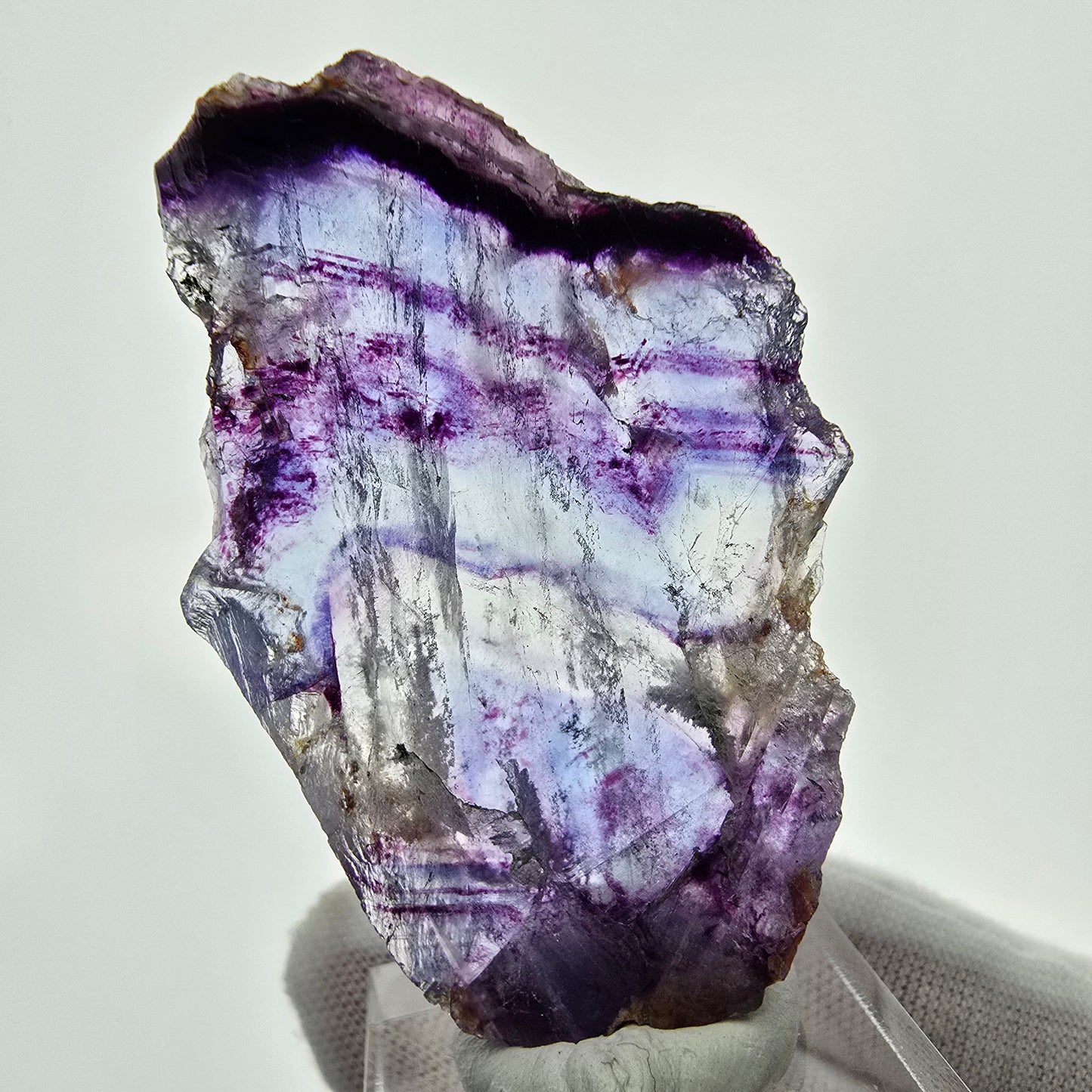 Seltene Phantom Fluorit Scheibe lila blau Okorusu, Namibia 52*32*5mm Sammlung