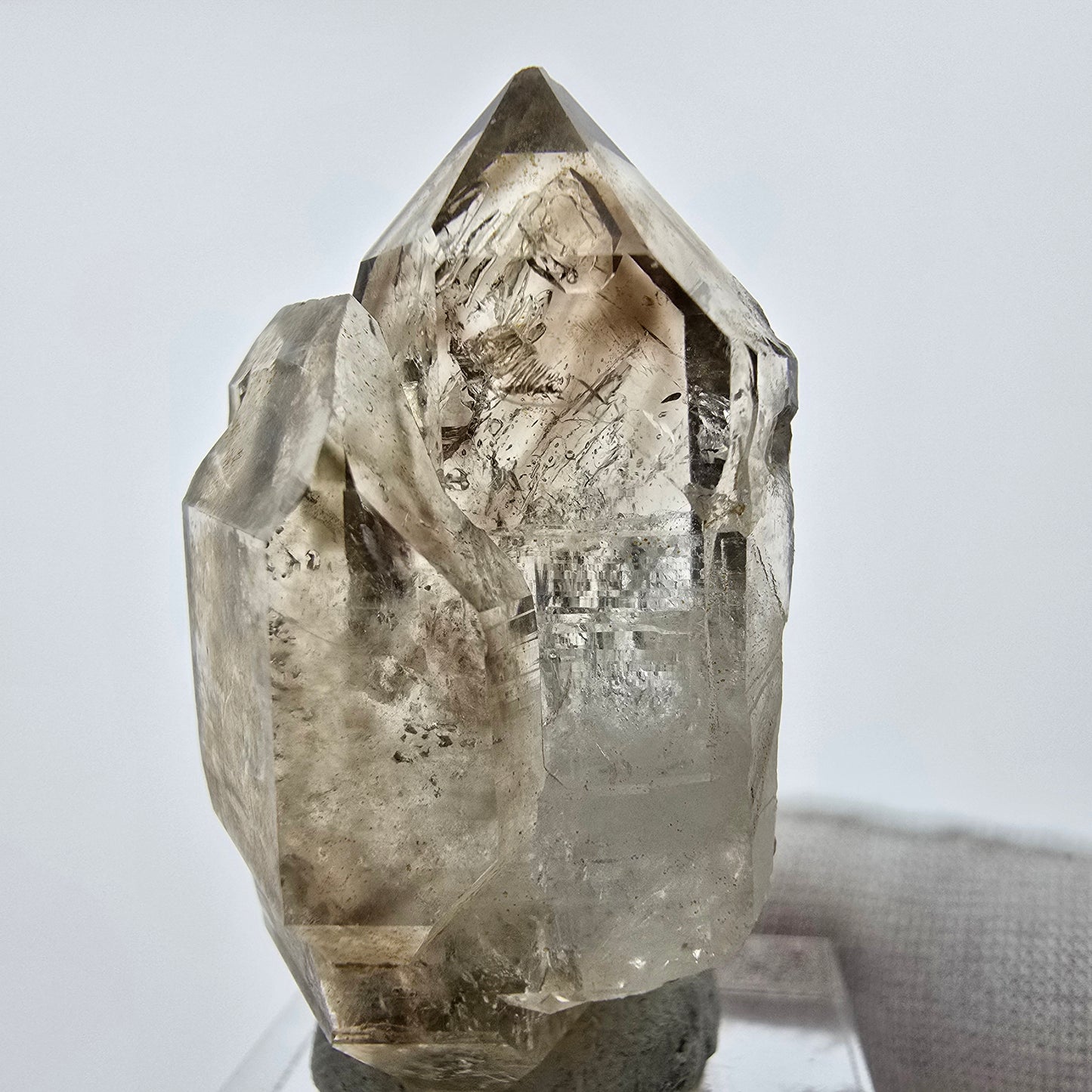 Enhydro Phantom Rauchquarz Doppelender 2x Blase Goboboseb, Namibia 42*24*16mm