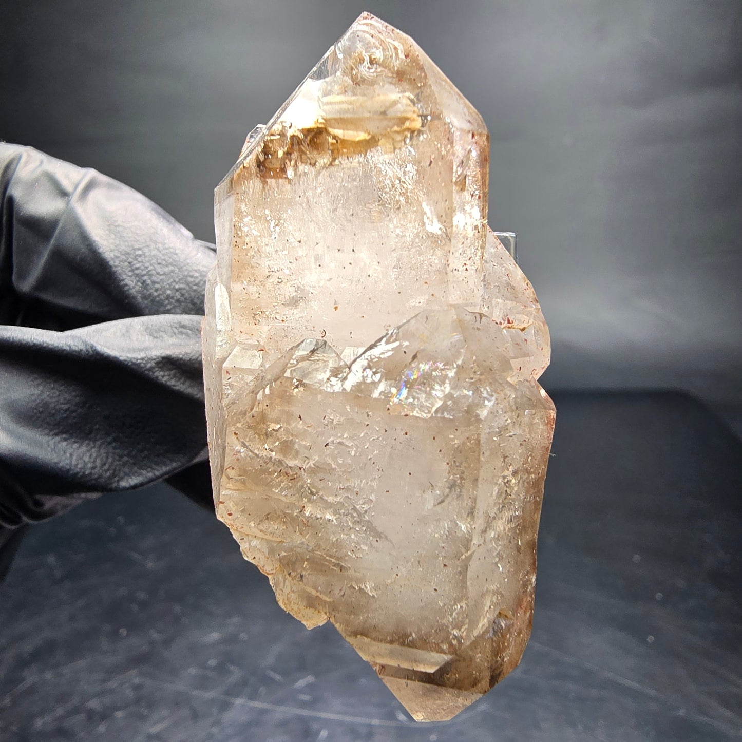 Phantom Skelett Rauchquarz Zepter Doppelender Goboboseb Namibia 56*33*26mm
