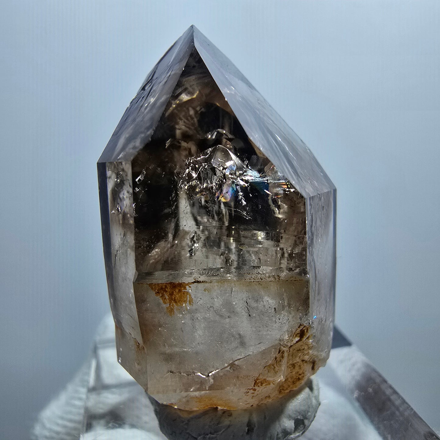 Enhydro Phantom Smoky Quartz Scepter, 2x Bubble Goboboseb, Namibia 33*19*17mm